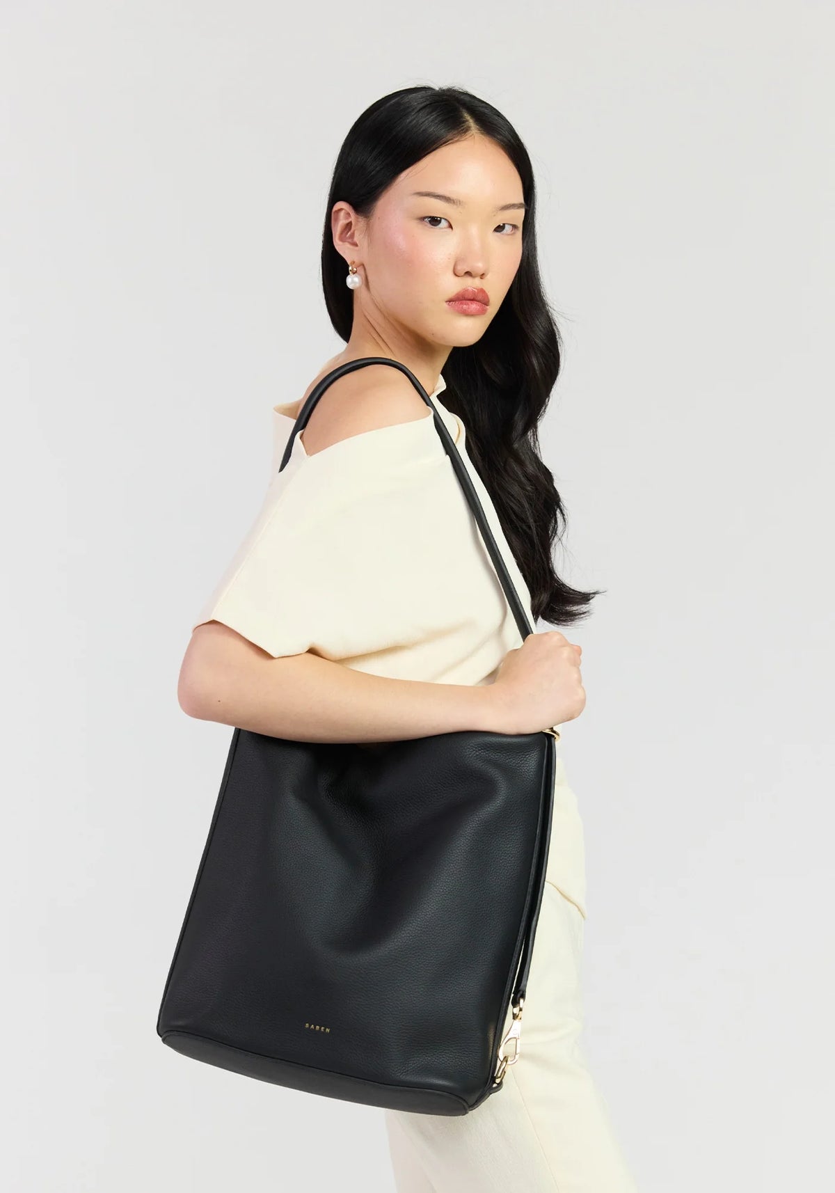 Saben June Shoulder Bag - Black Luxe