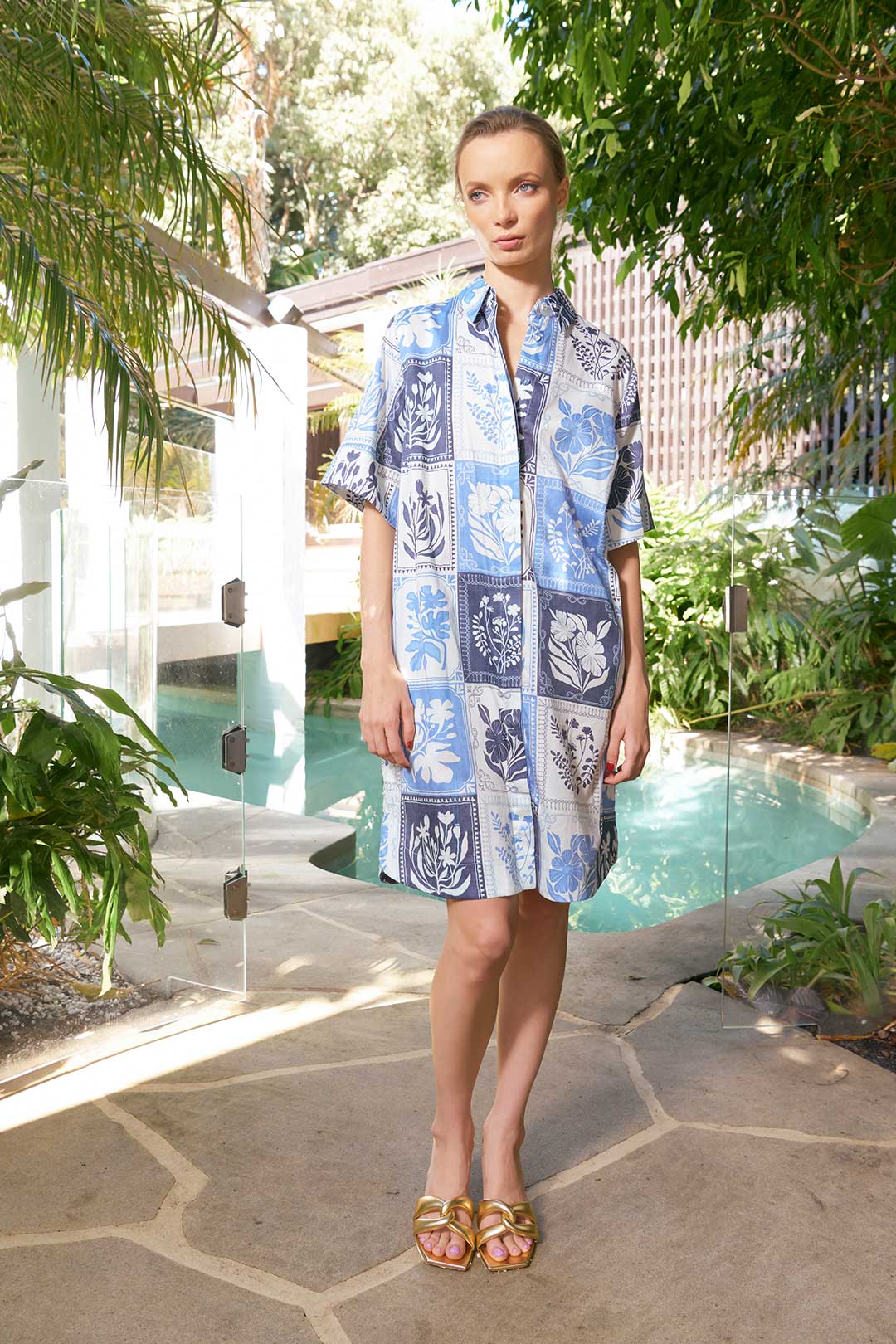 The Dreamer Label CLEARANCE Kiara Botanical Dress - Denim