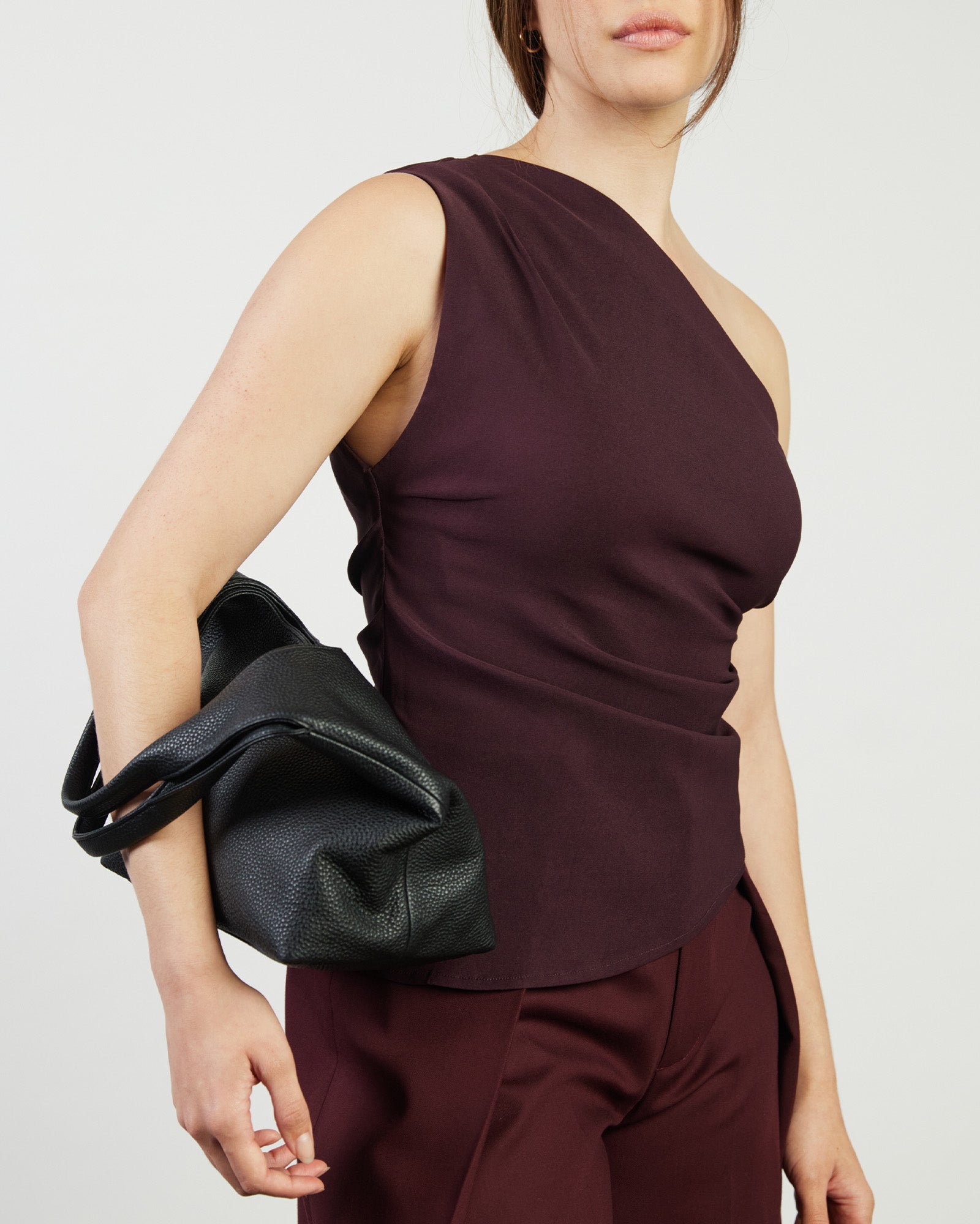 Kiki Shoulder Bag - Black Lightly Milled