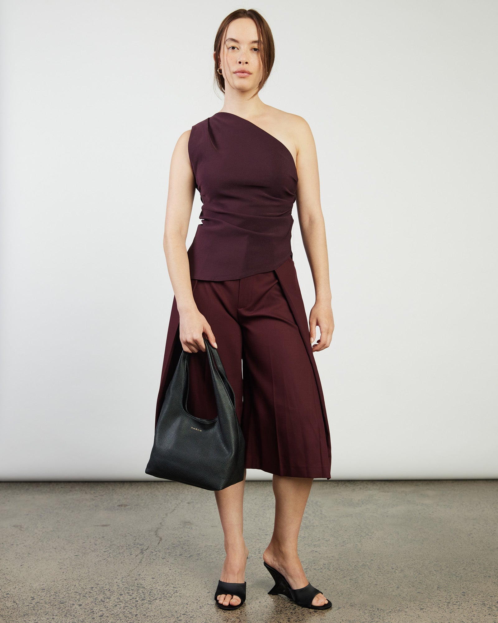 Kiki Shoulder Bag - Black Lightly Milled