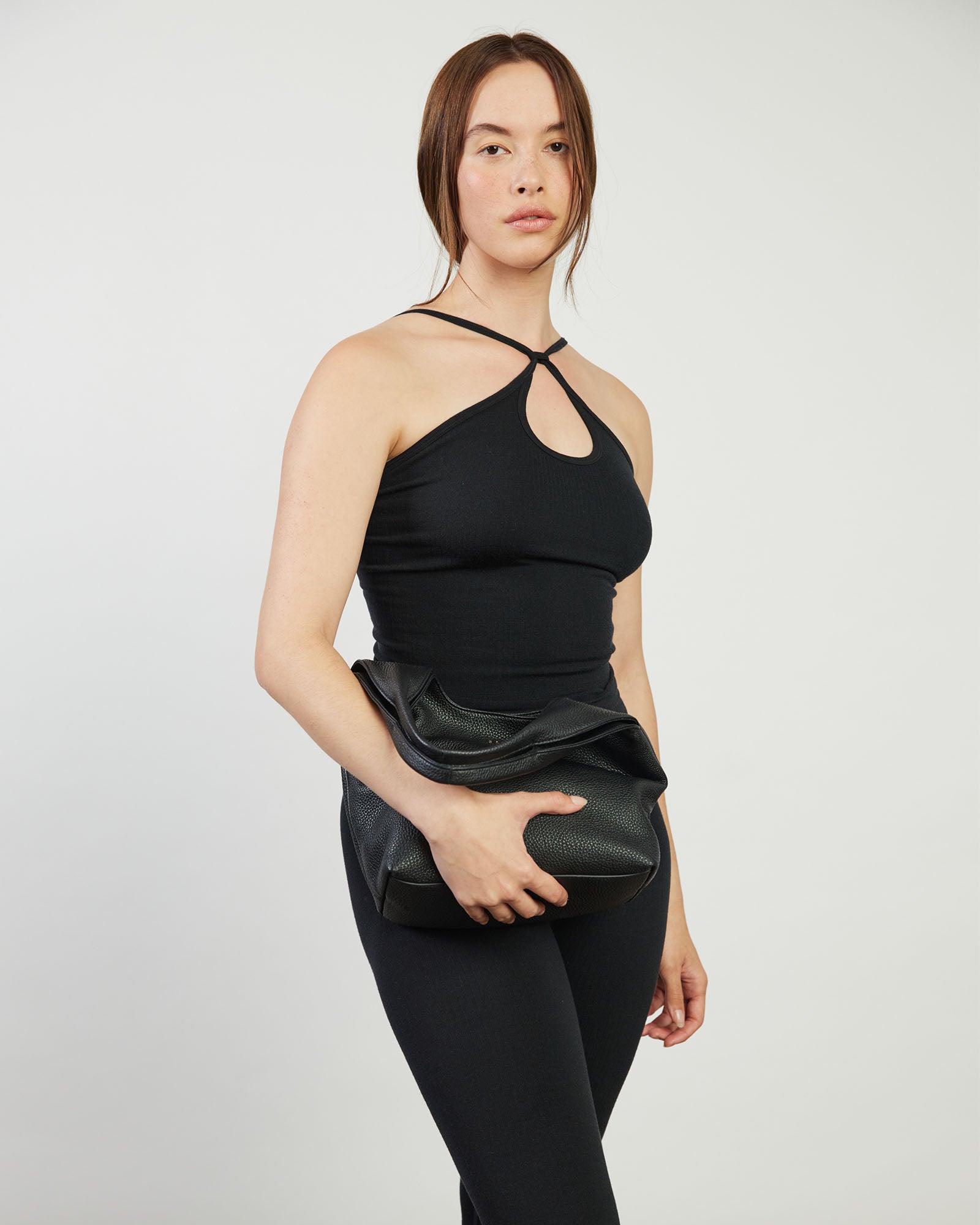 Kiki Shoulder Bag - Black Lightly Milled