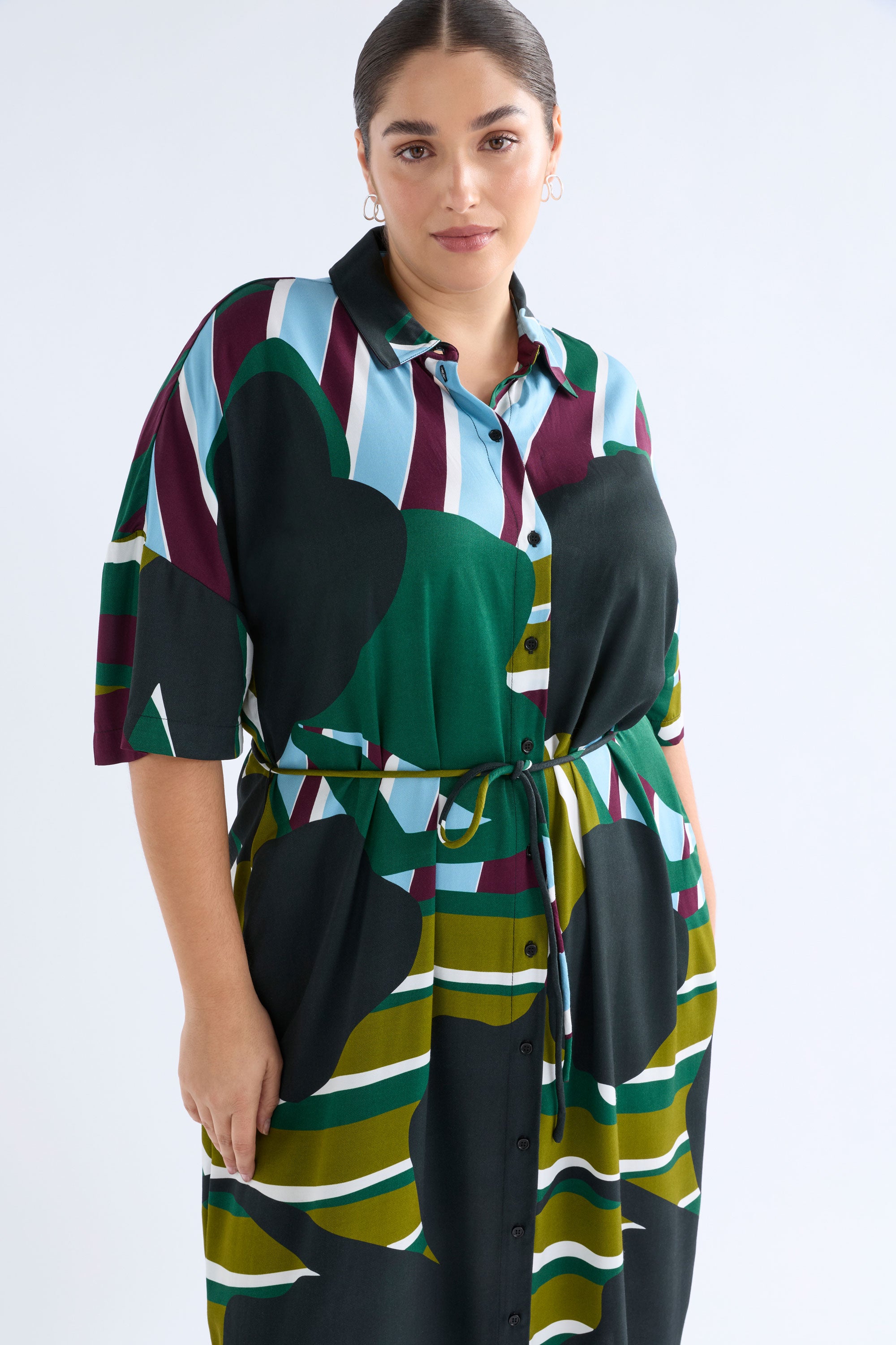 Kobaii Shirt Dress - Stribe Print