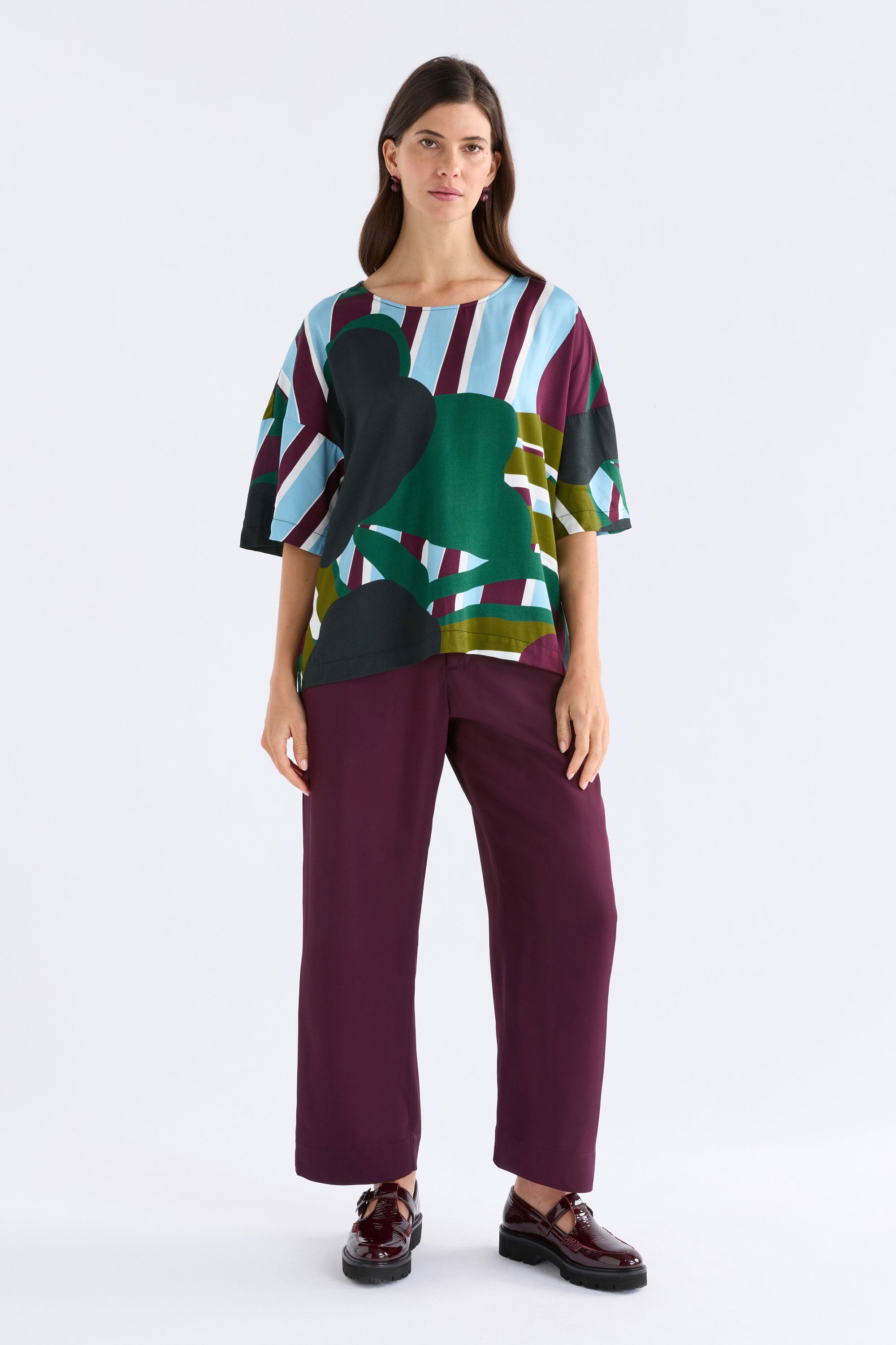 Kobaii Top - Stribe Print