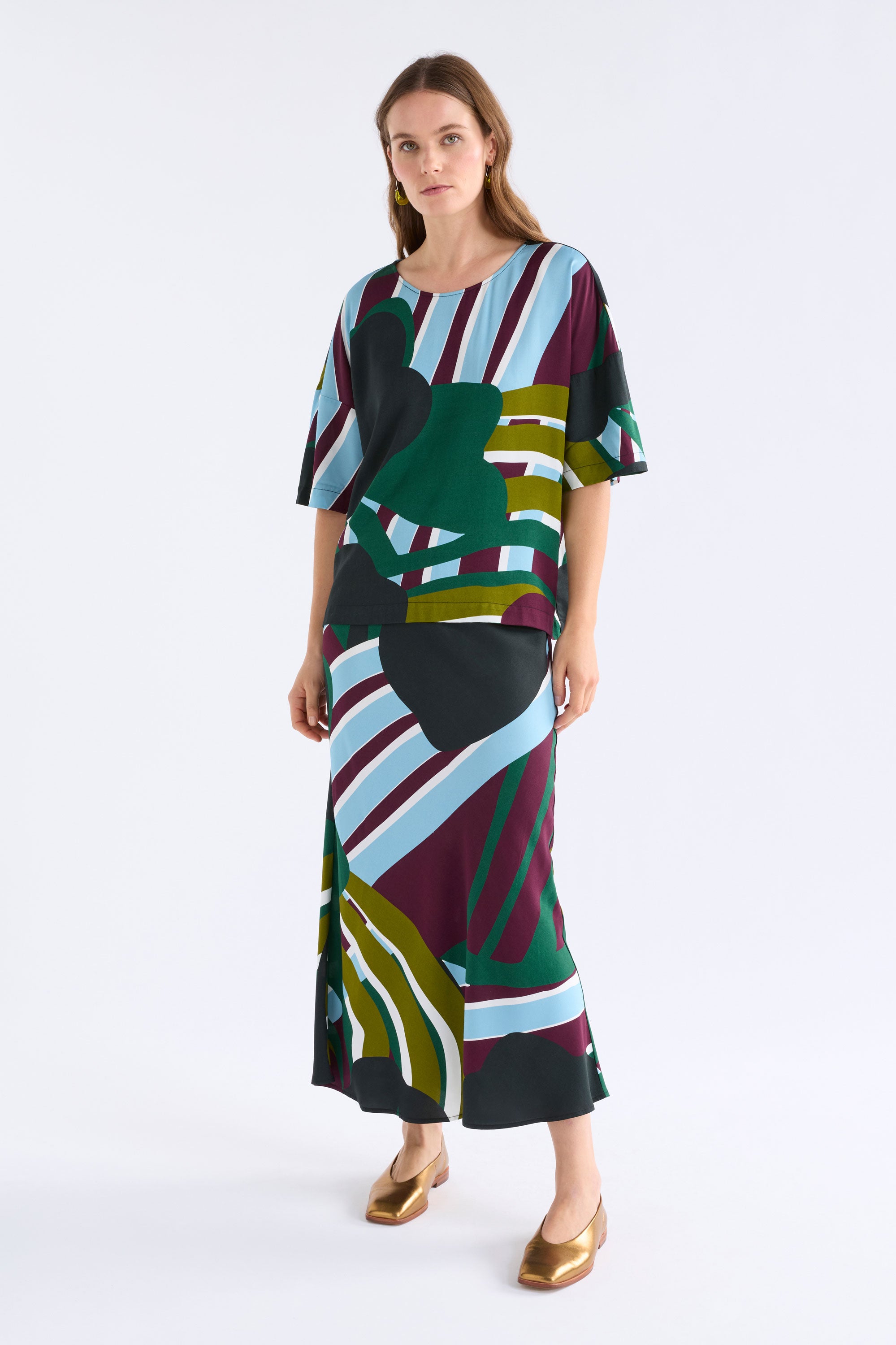 Kobaii Top - Stribe Print