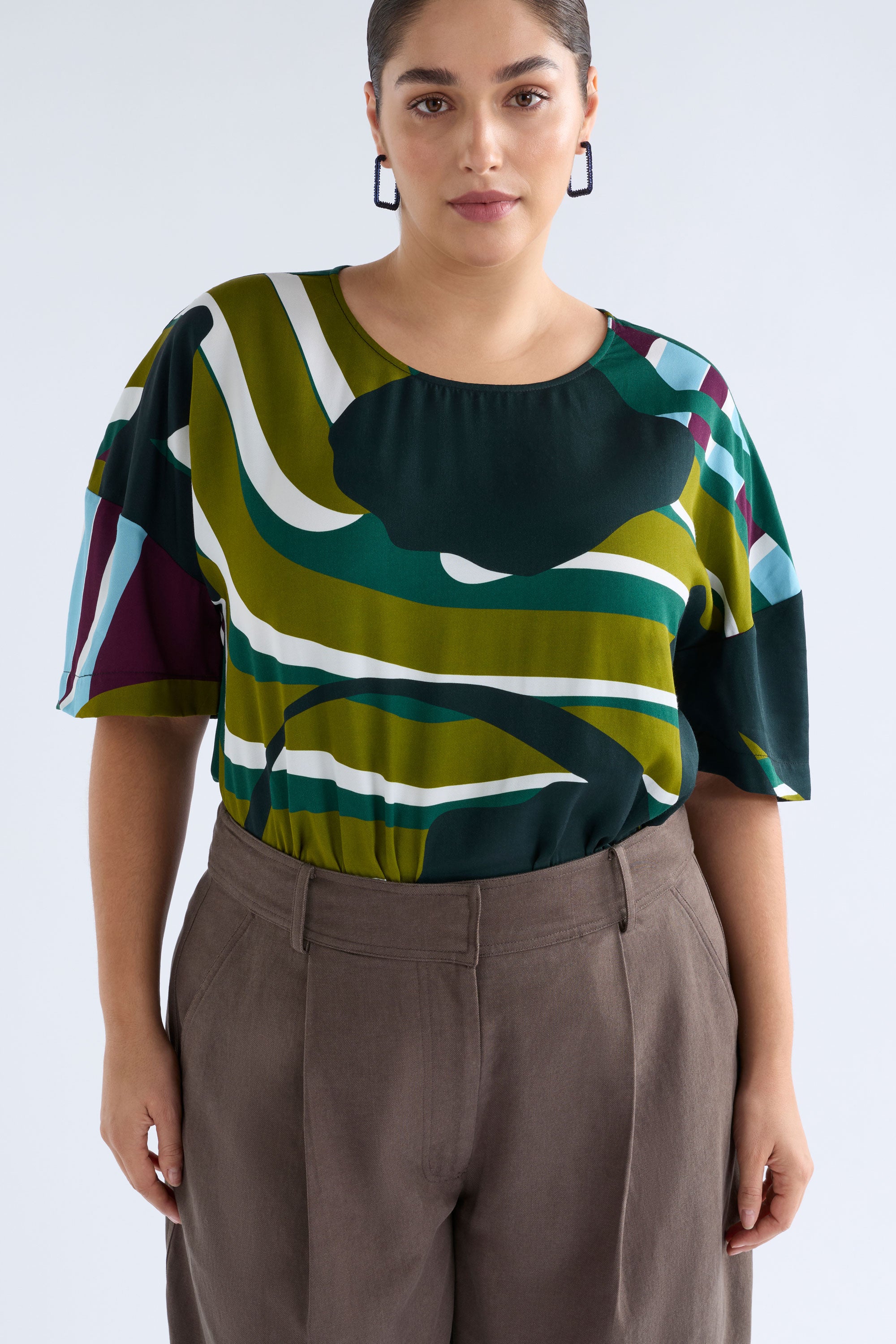 Kobaii Top - Stribe Print
