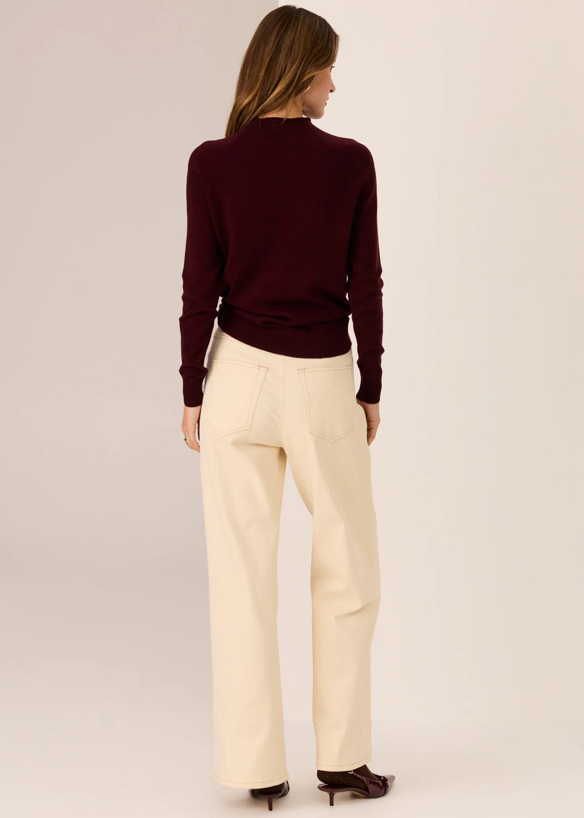 Pol Lana Wide Leg Jean - Ivory