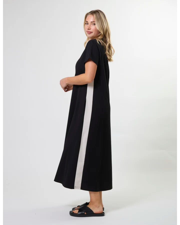 Leah Dress - Black Stripe