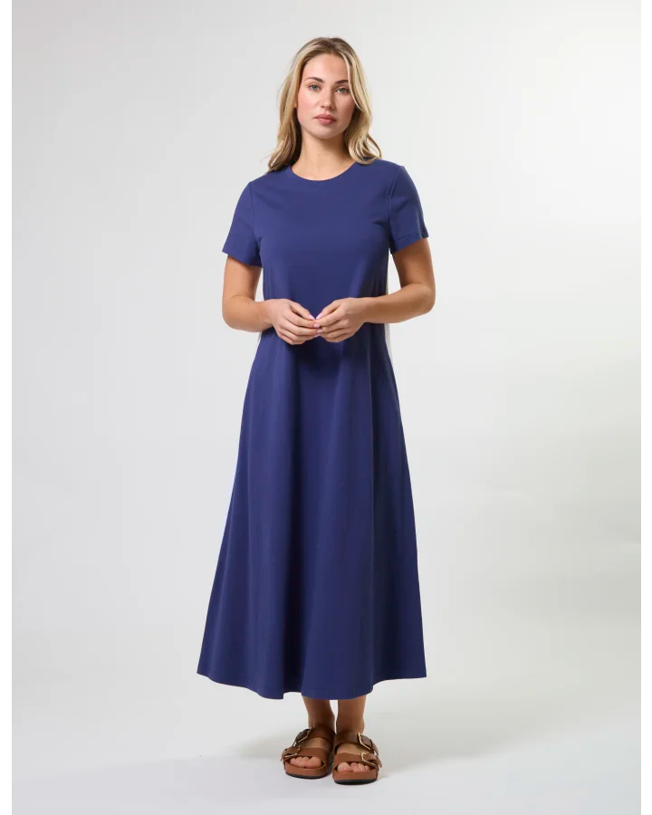 Leah Dress - Navy Stripe