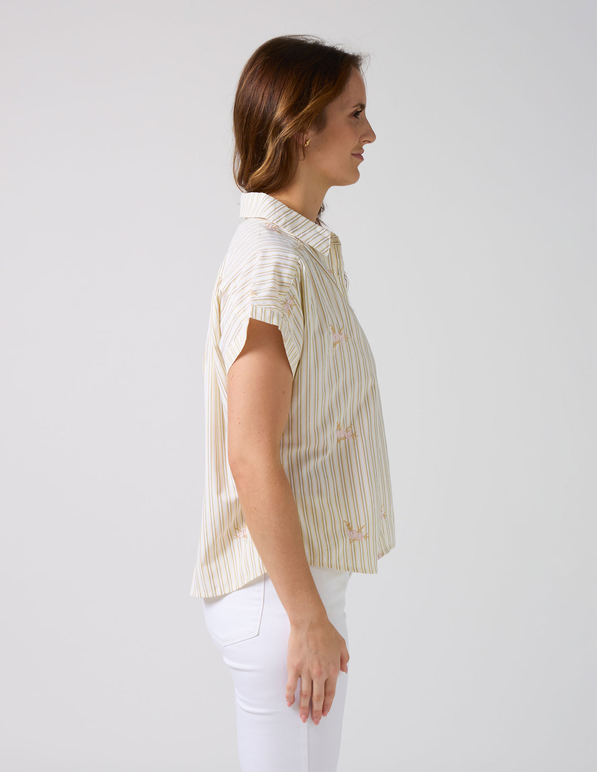 Stella + Gemma CLEARANCE Lindy Shirt - Yellow Stripe