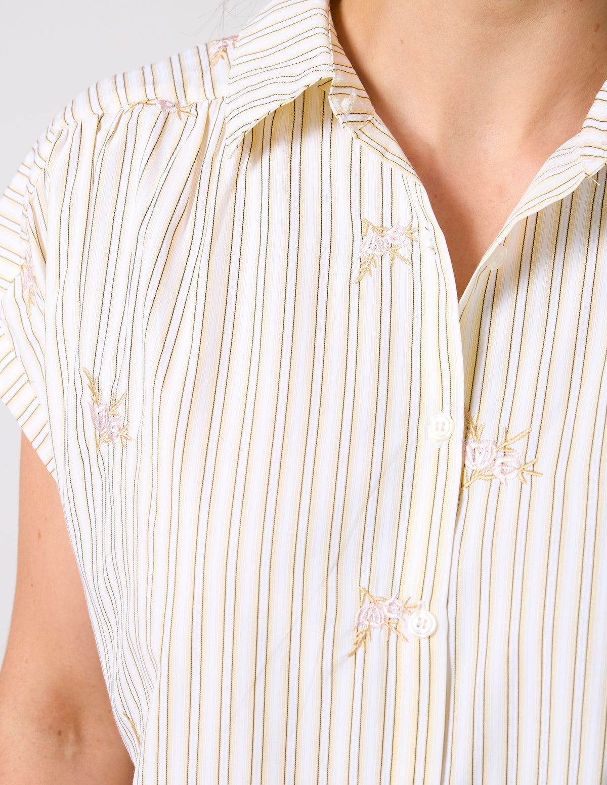 Stella + Gemma CLEARANCE Lindy Shirt - Yellow Stripe