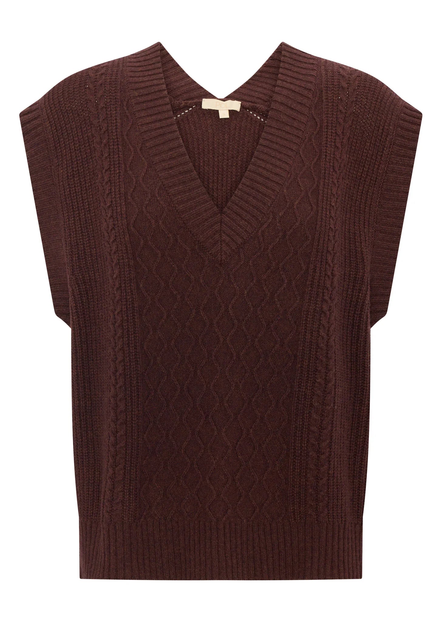 Loren Cable Vest - Merlot