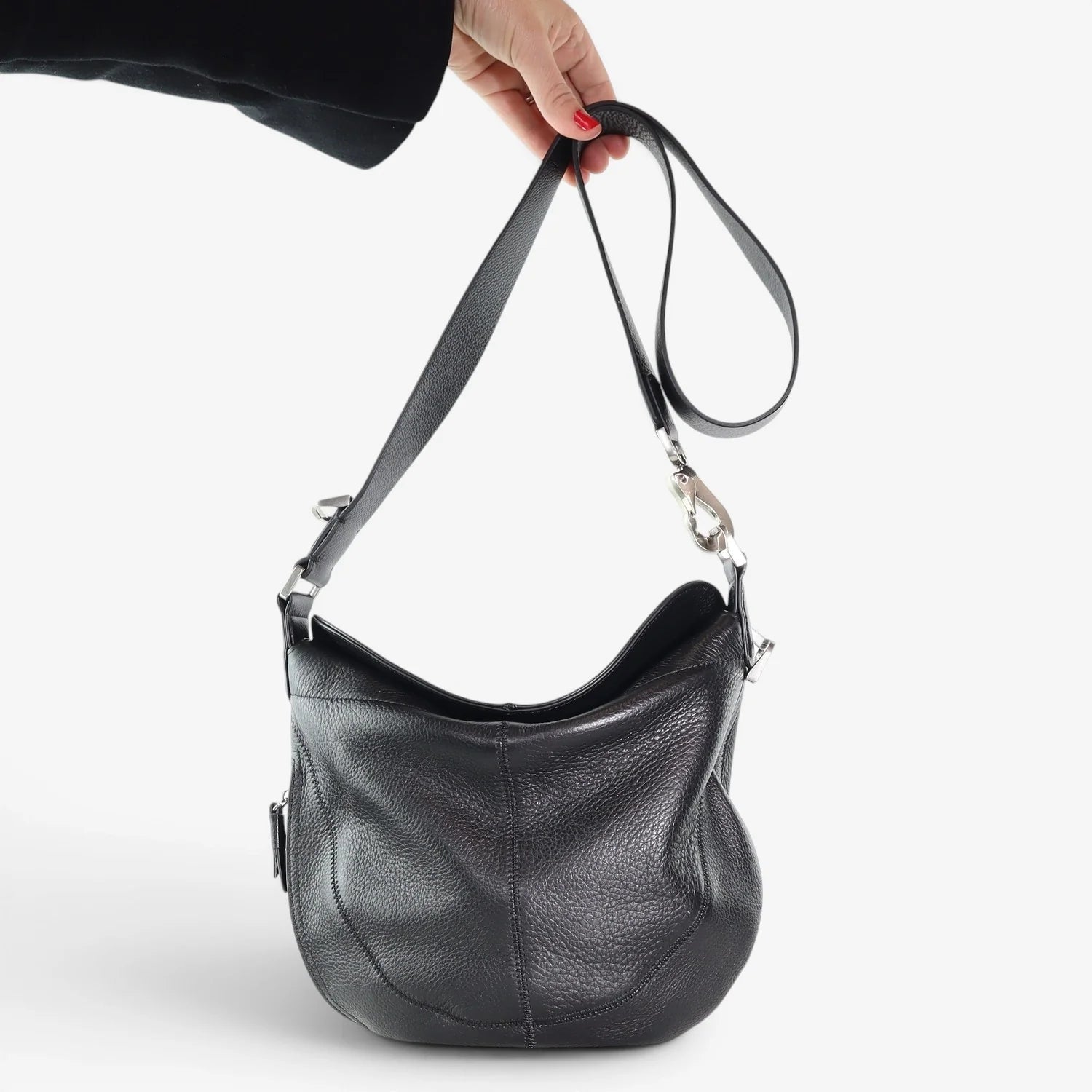 Marco Crossbody Bag - Black with Black Strap