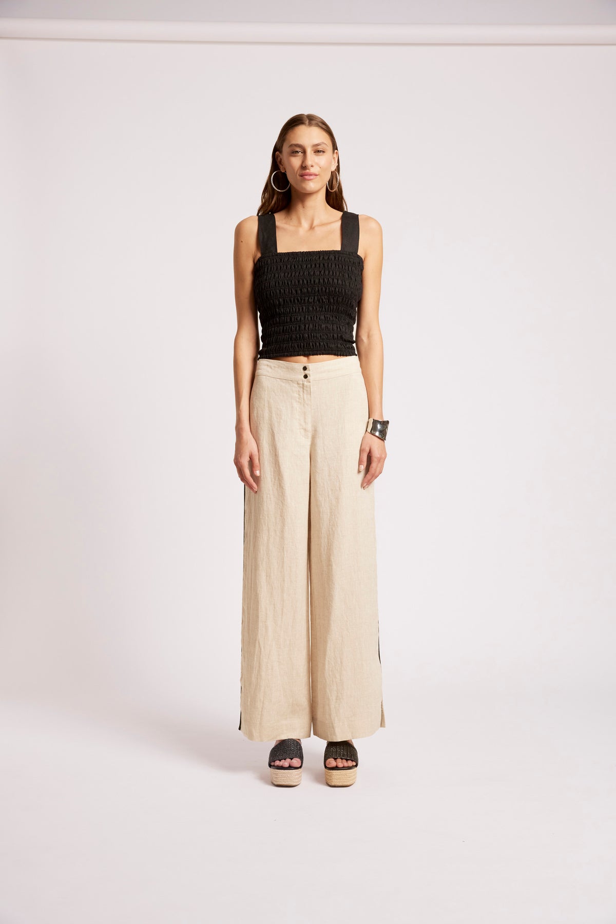 Eb + Ive Maris Splice Pant - Tusk / Black