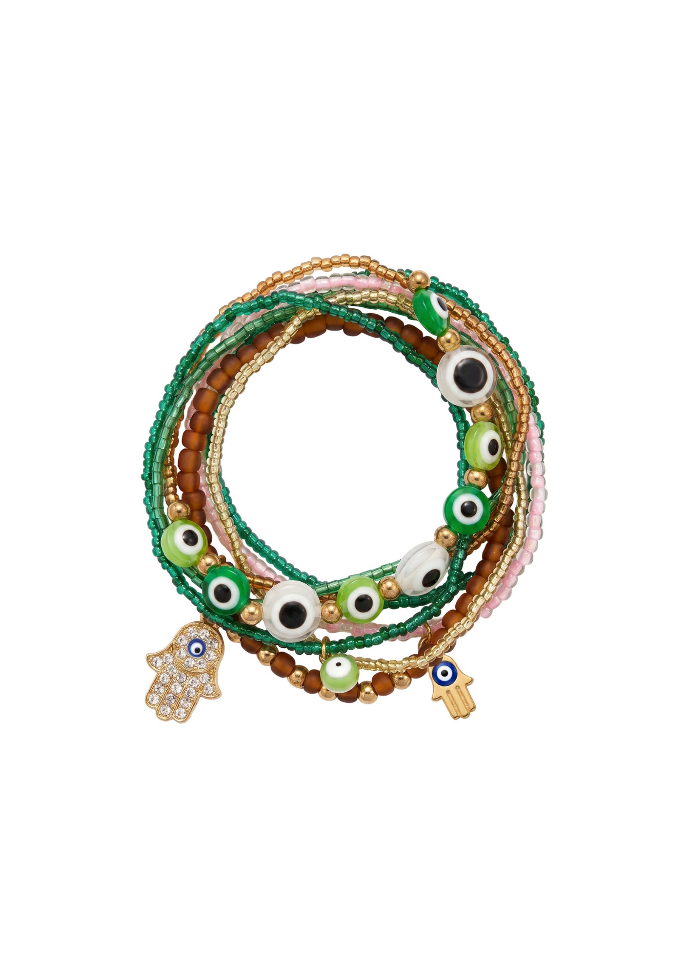 Mati Bracelet Set - Greens