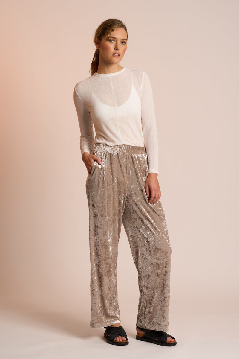 Mesh Encore Top - Rice