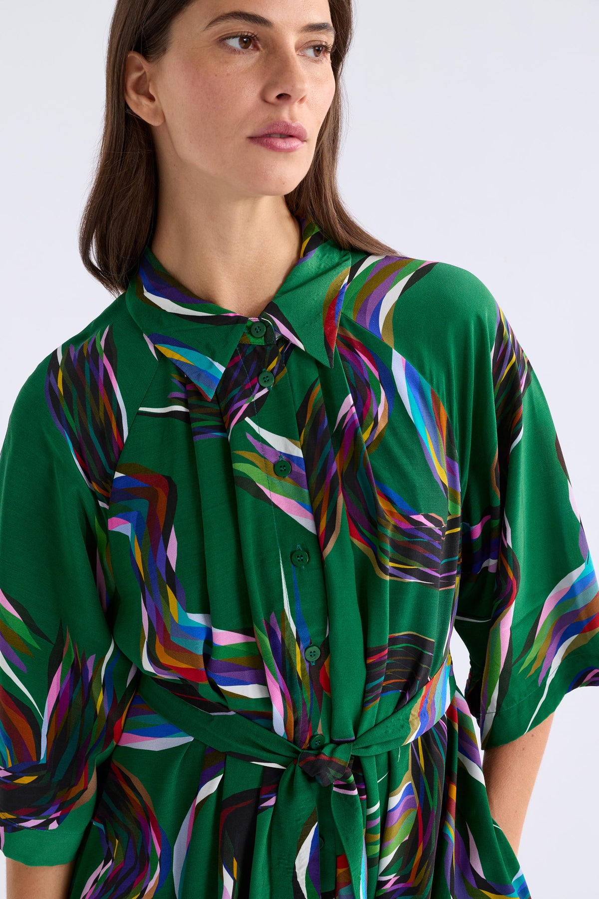 Elk Metz Short Dress - Facet Print