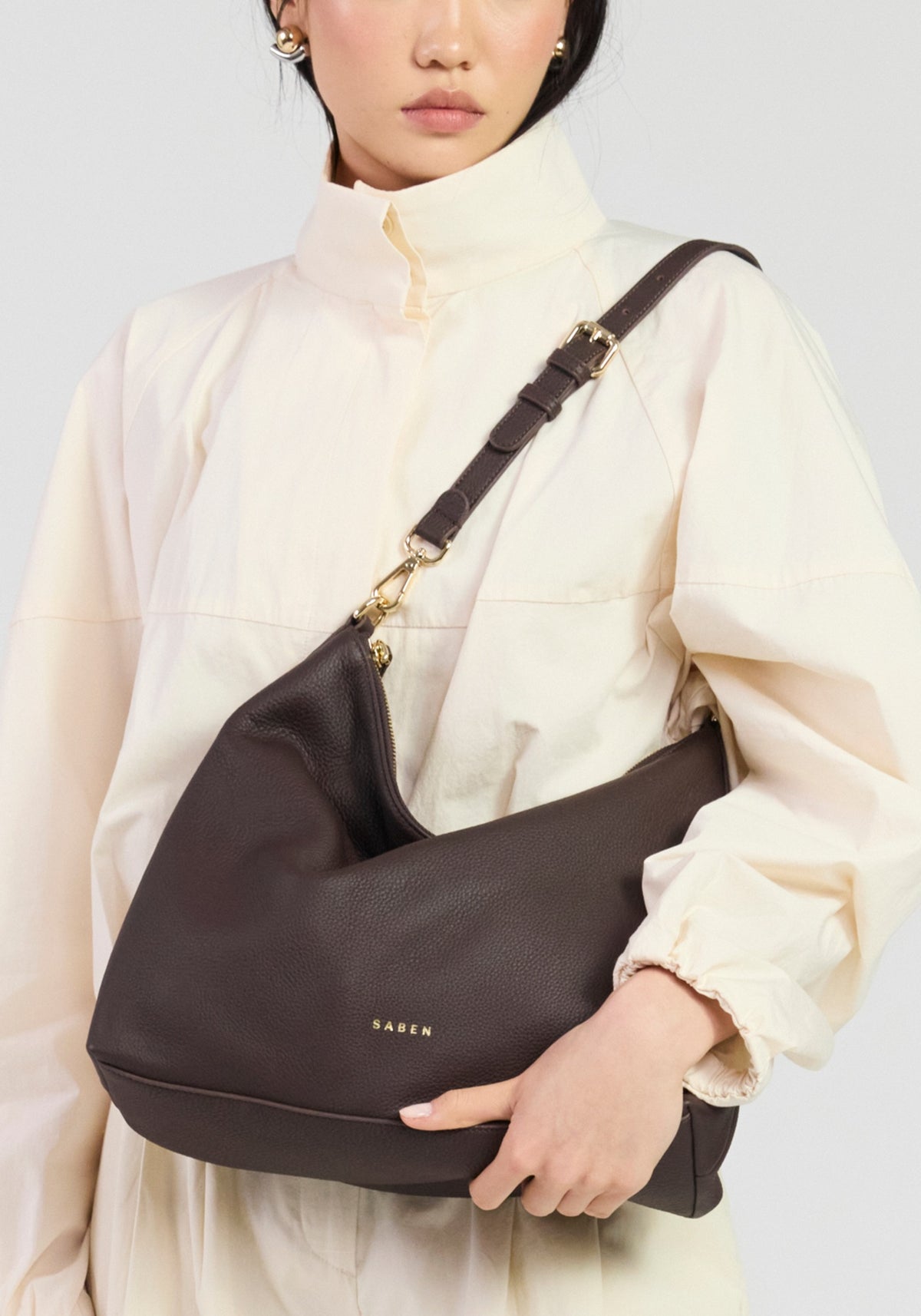 Saben Miki Shoulder Bag - Cacao Luxe
