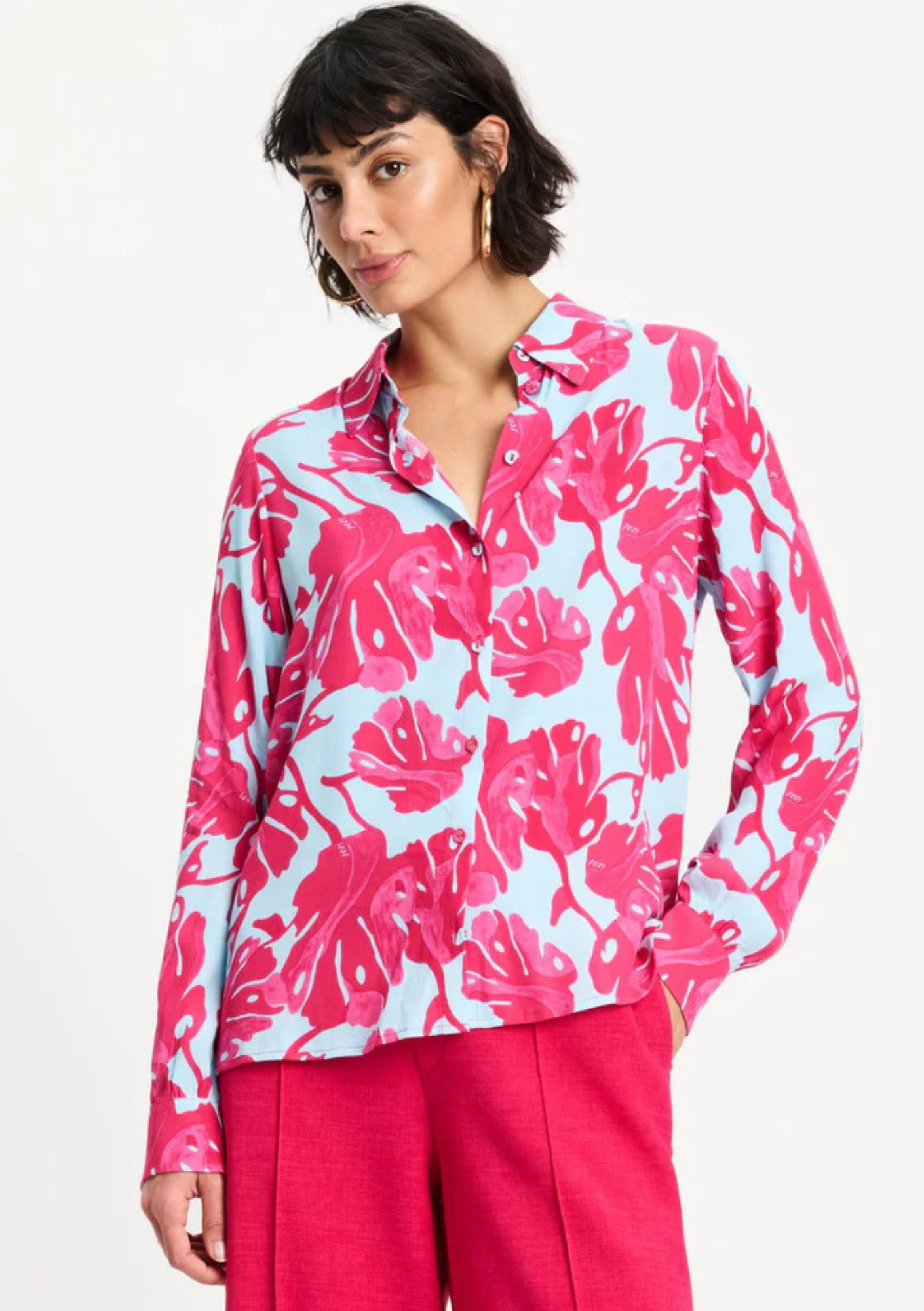 Blouse - Mila Urban Flora Blue PRE ORDER