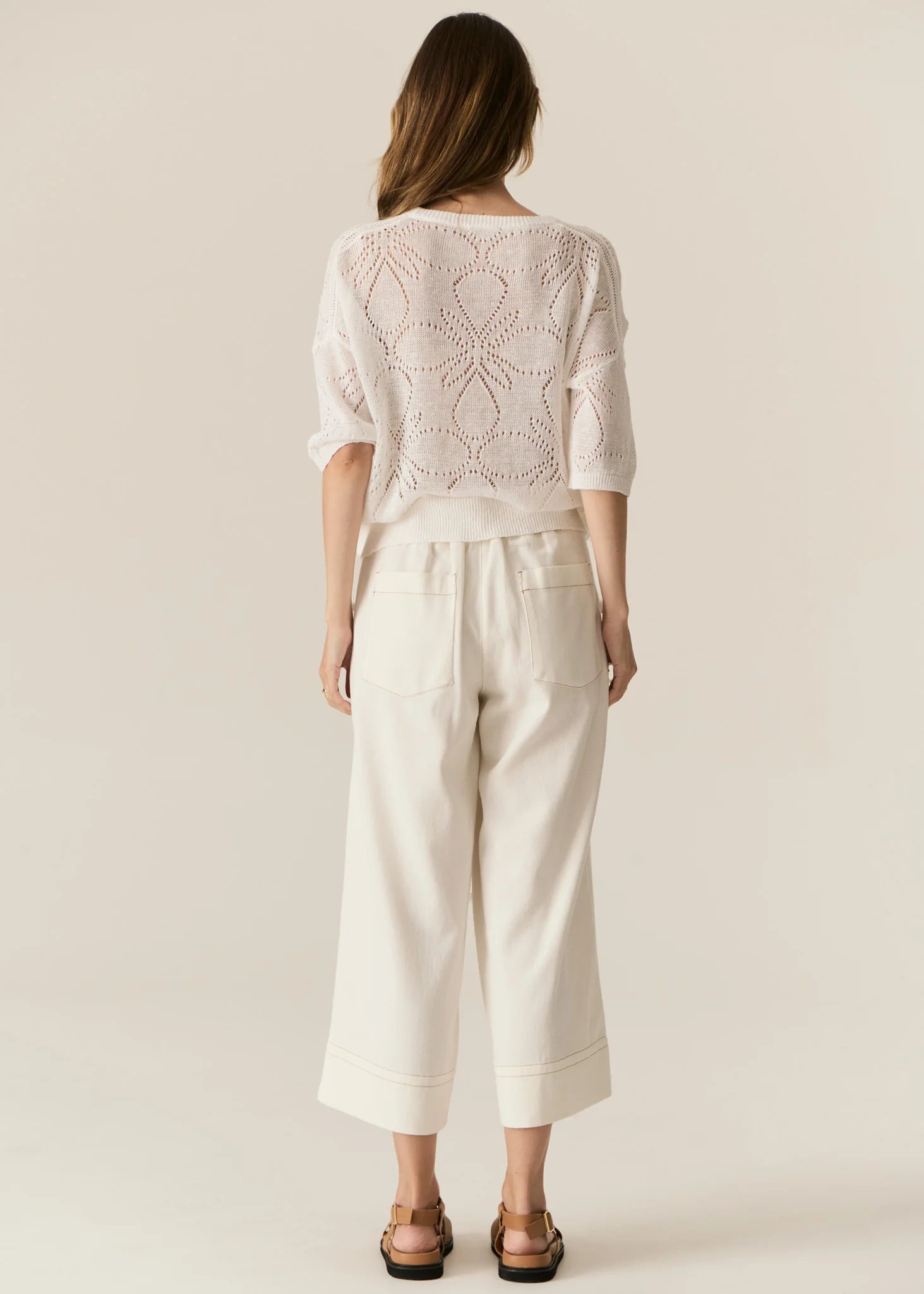 Milton Pointelle Tee - White