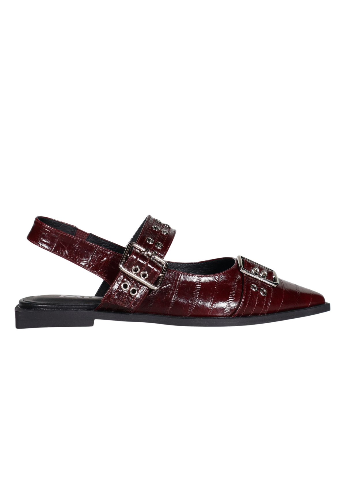 Minx Mor Sling Back Sandal - Bordo Croc