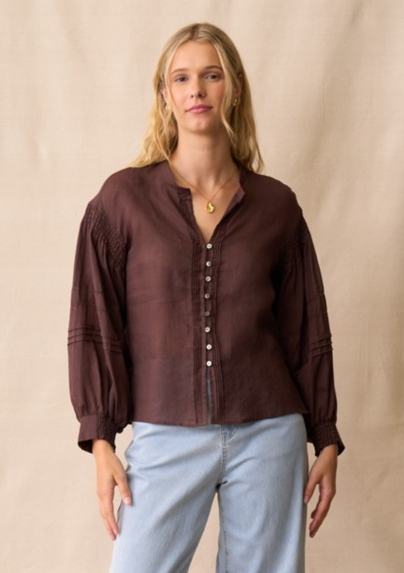 Nova Blouse - Mahogany COMING SOON