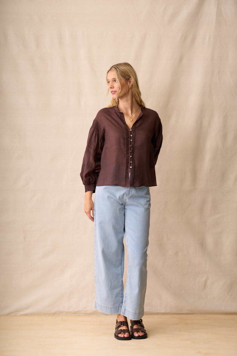 Nova Blouse - Mahogany COMING SOON