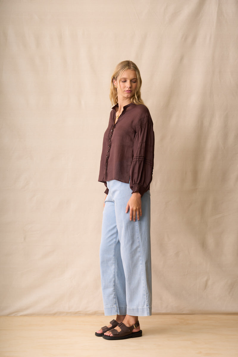 Nova Blouse - Mahogany COMING SOON
