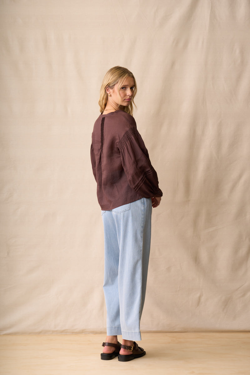 Nova Blouse - Mahogany COMING SOON