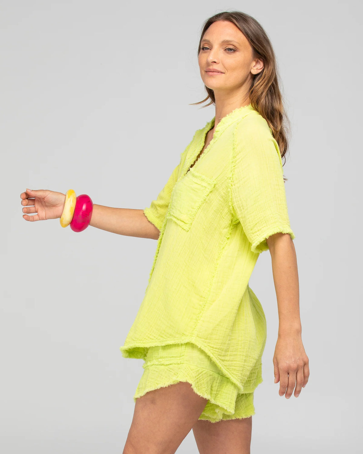 Boom Shankar CLEARANCE Oceano Shirt - Lime