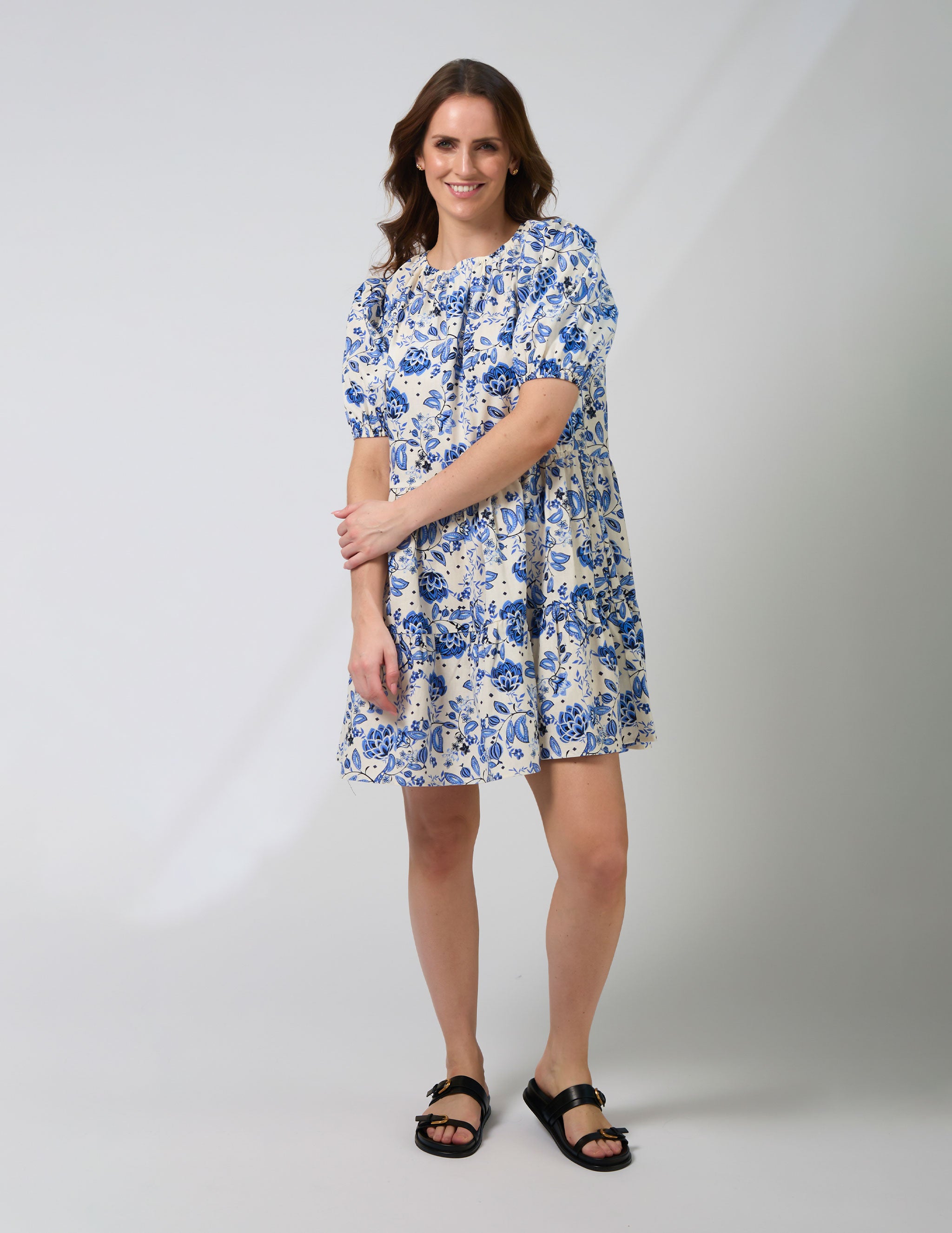 Olive Dress - Grecian Paisley