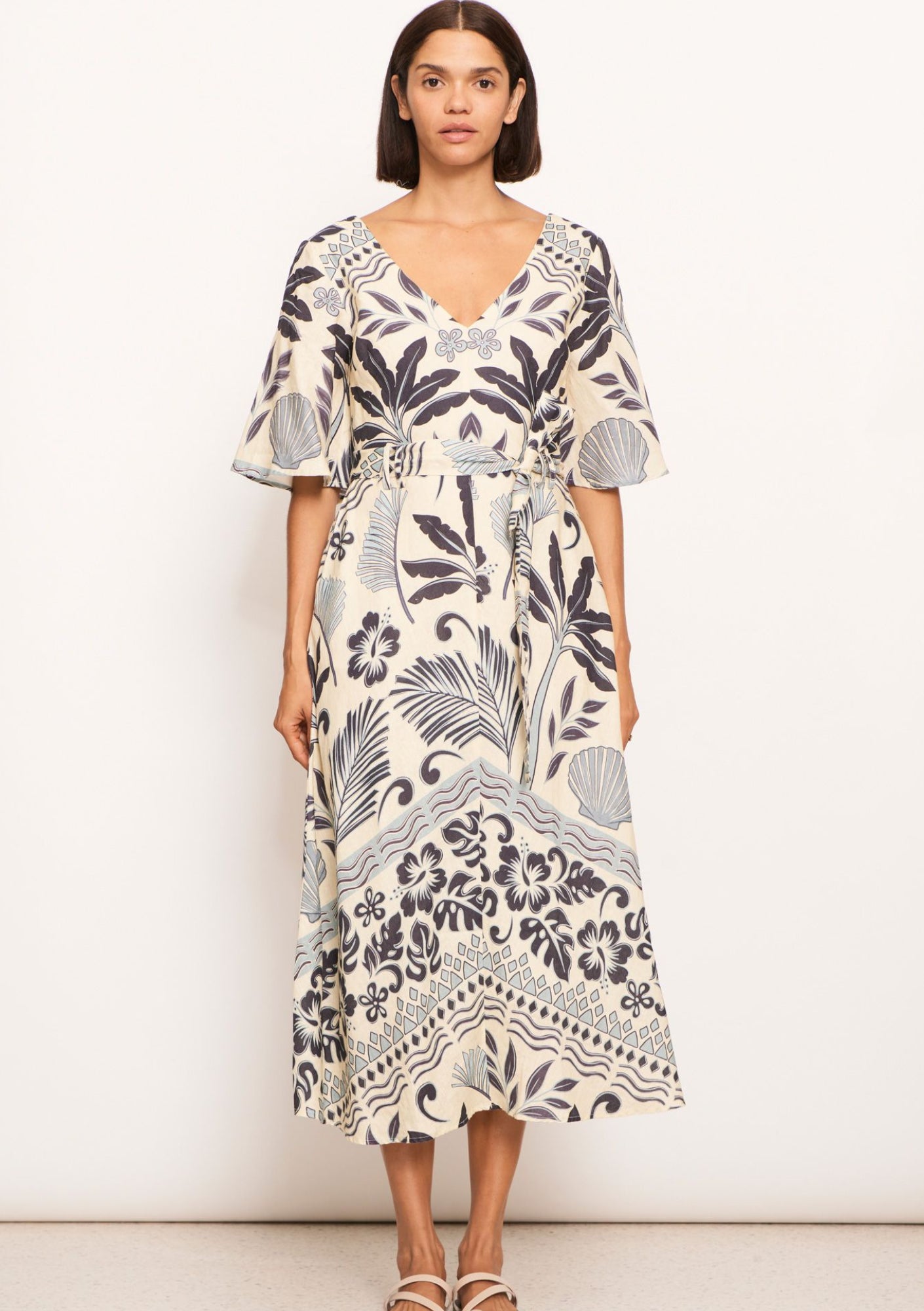 Paradise Bias Dress - Paradise Print