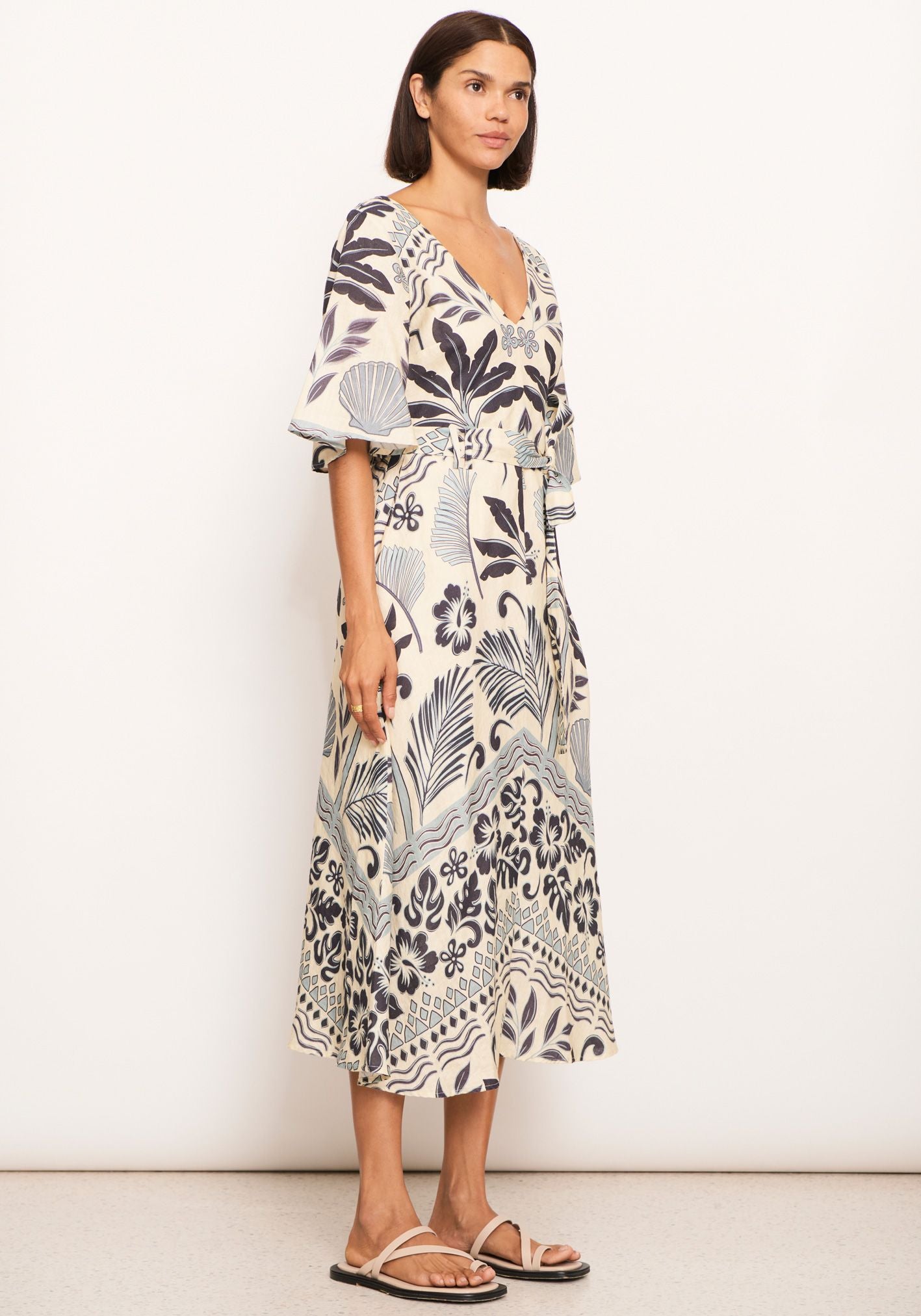 Paradise Bias Dress - Paradise Print