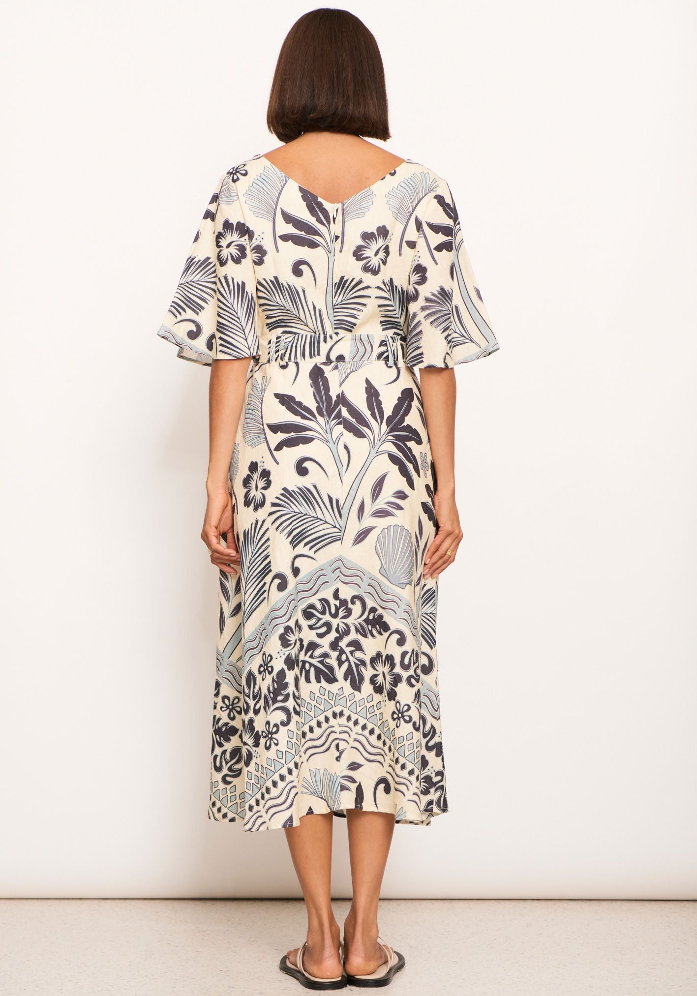 Paradise Bias Dress - Paradise Print