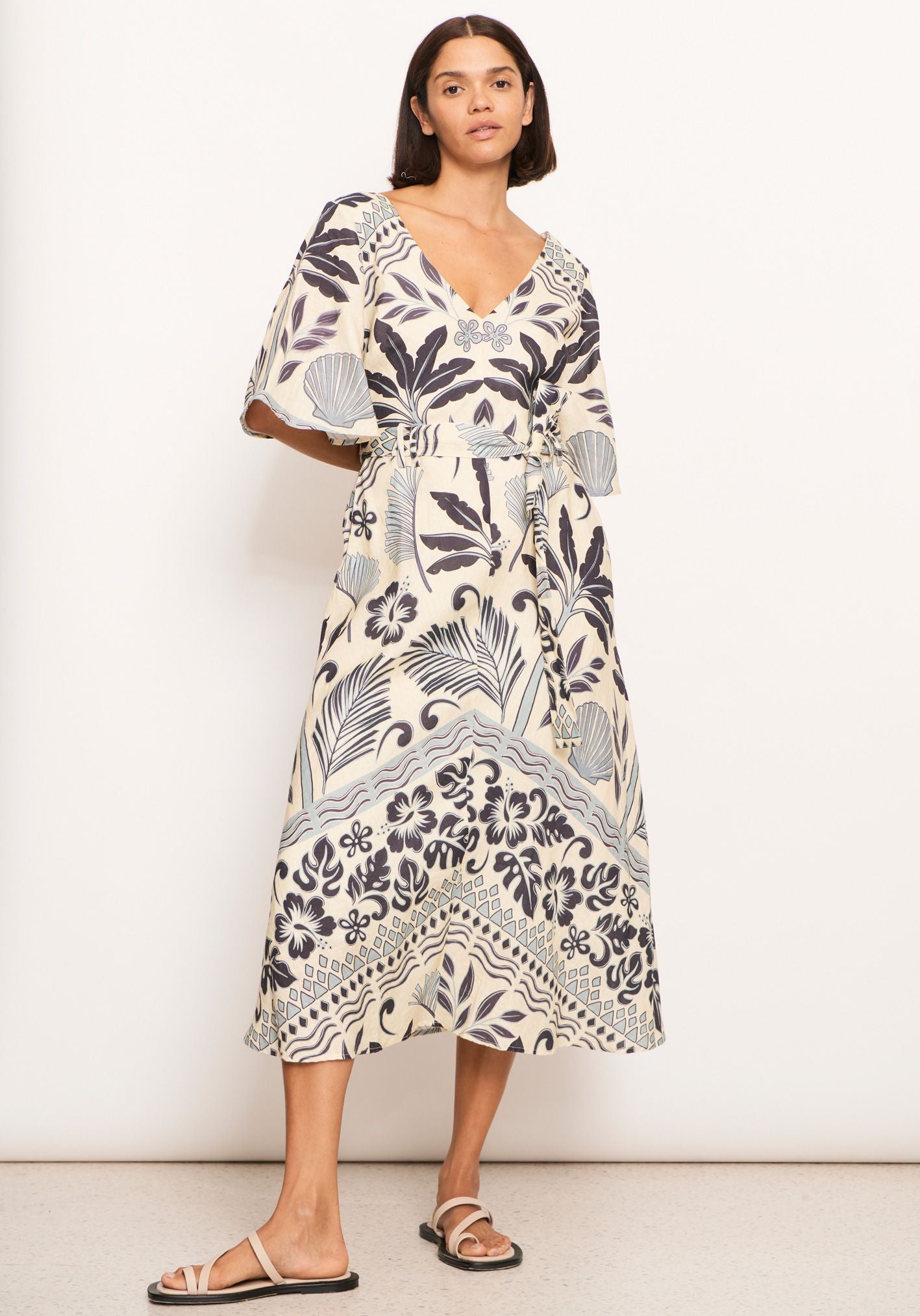 Paradise Bias Dress - Paradise Print