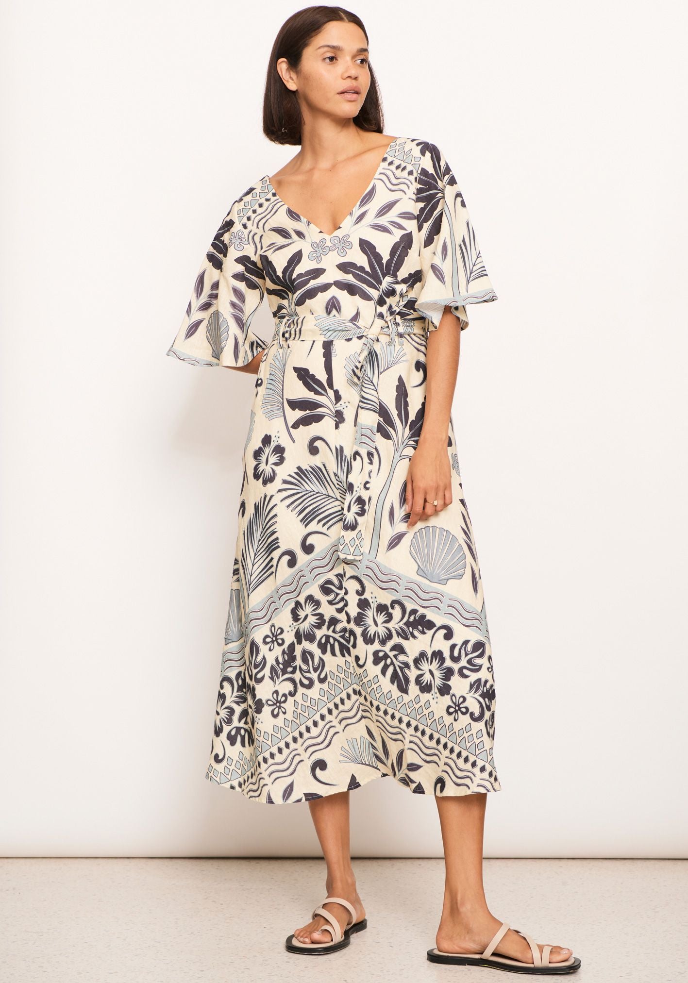 Paradise Bias Dress - Paradise Print