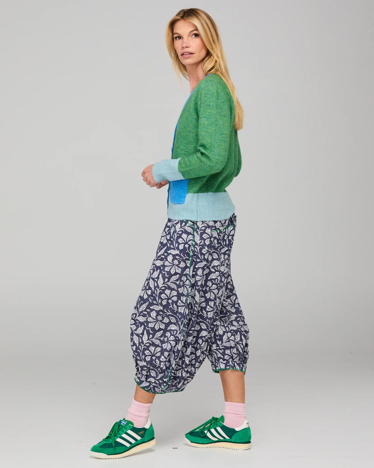 Boom Shankar Poet Cardigan - Green Multi