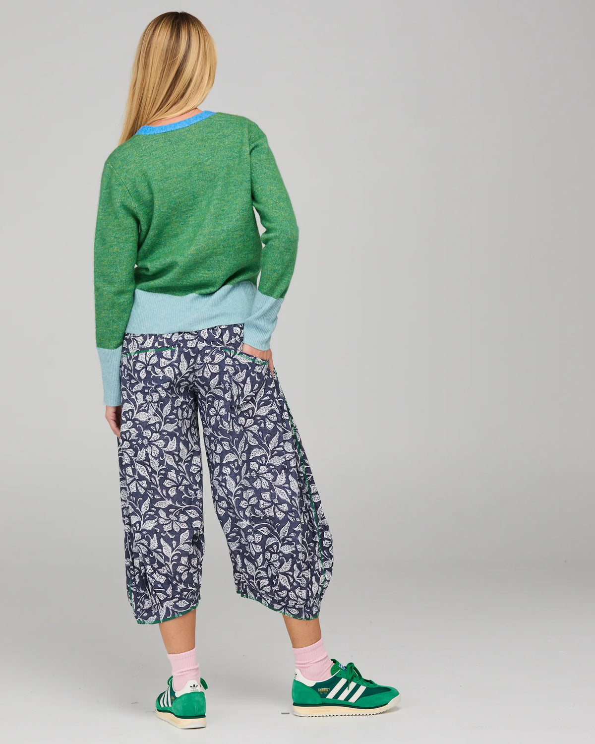 Boom Shankar Poet Cardigan - Green Multi