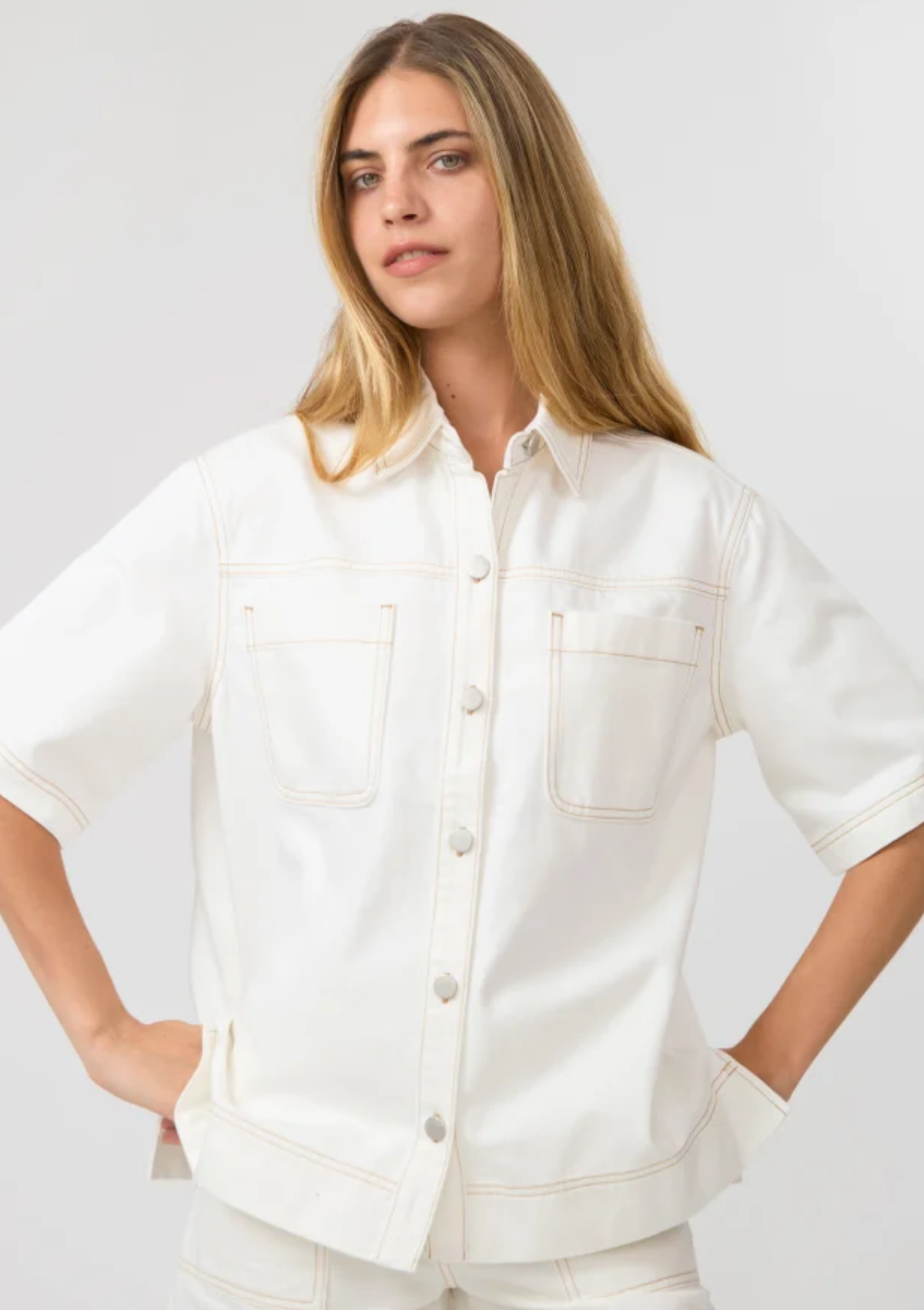 Stella + Gemma Reese Shirt - Ecru