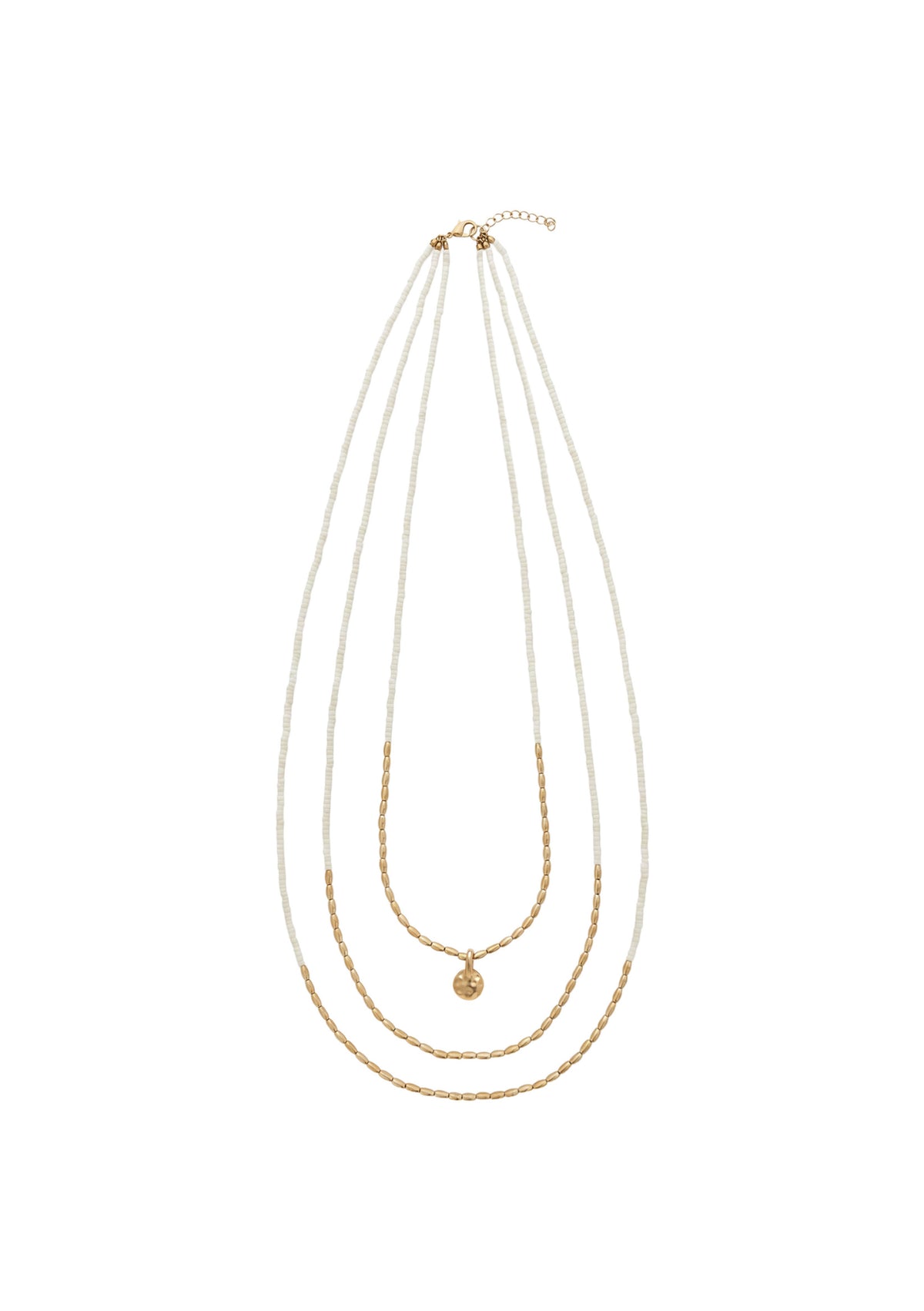 Eb + Ive Retreat Necklace - Matt Gold / Ivory