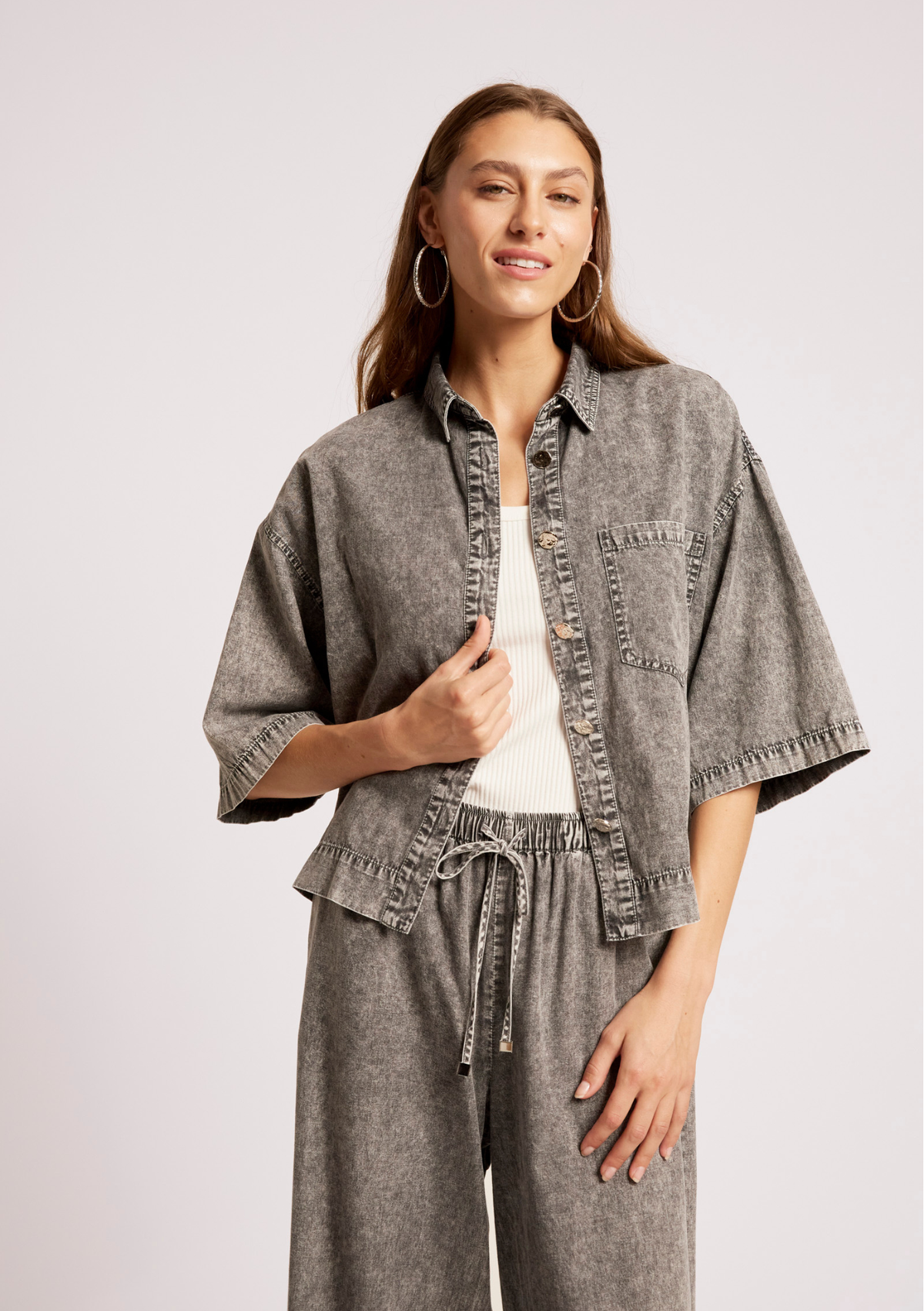 Eb + Ive Roam Shirt - Ash