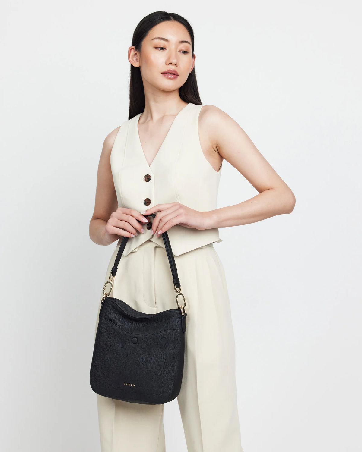 Saben Rosie Shoulder Bag - Black Luxe