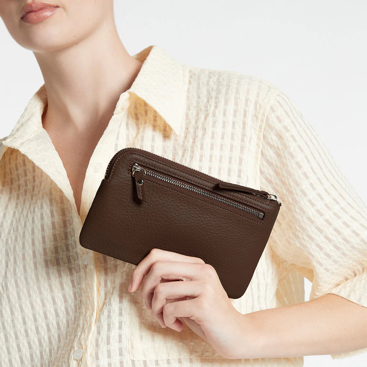 Status Anxiety Smoke and Mirrors Pouch Wallet - Cocoa