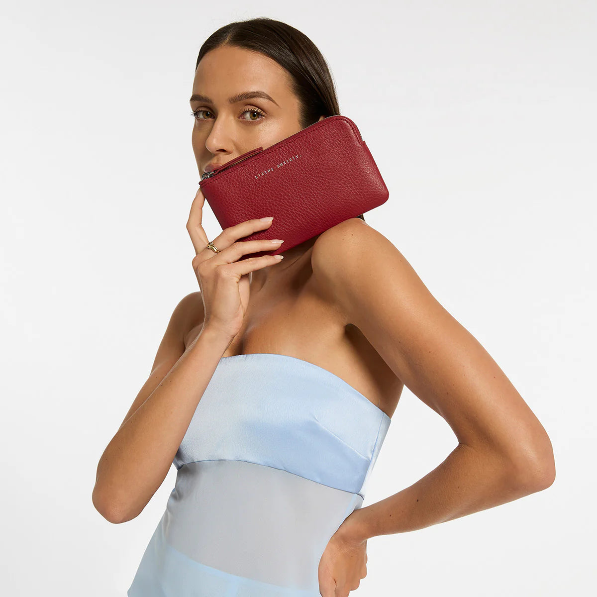 Status Anxiety Smoke and Mirrors Pouch Wallet - Rouge