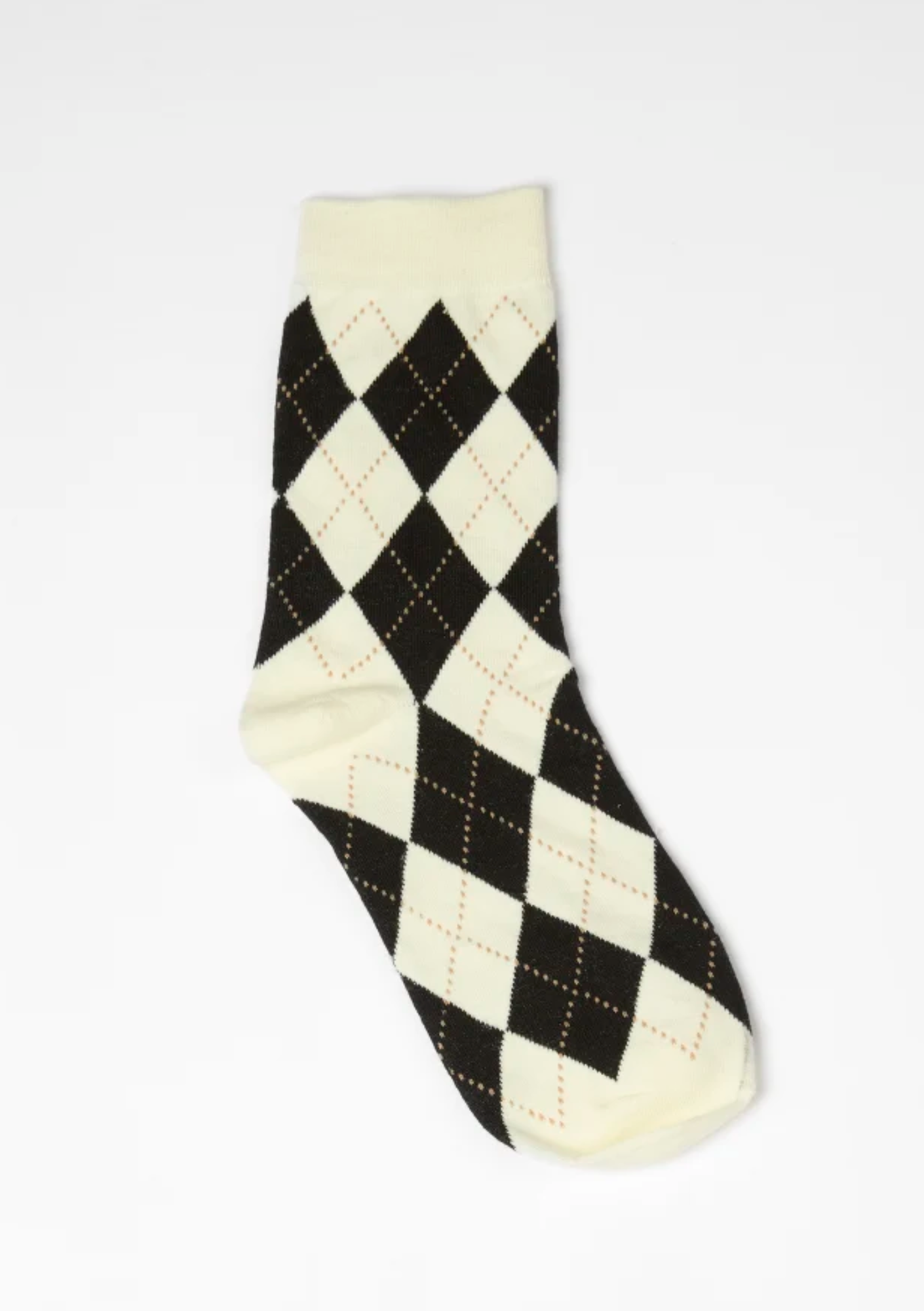 Stella + Gemma Socks - Argyle Cream