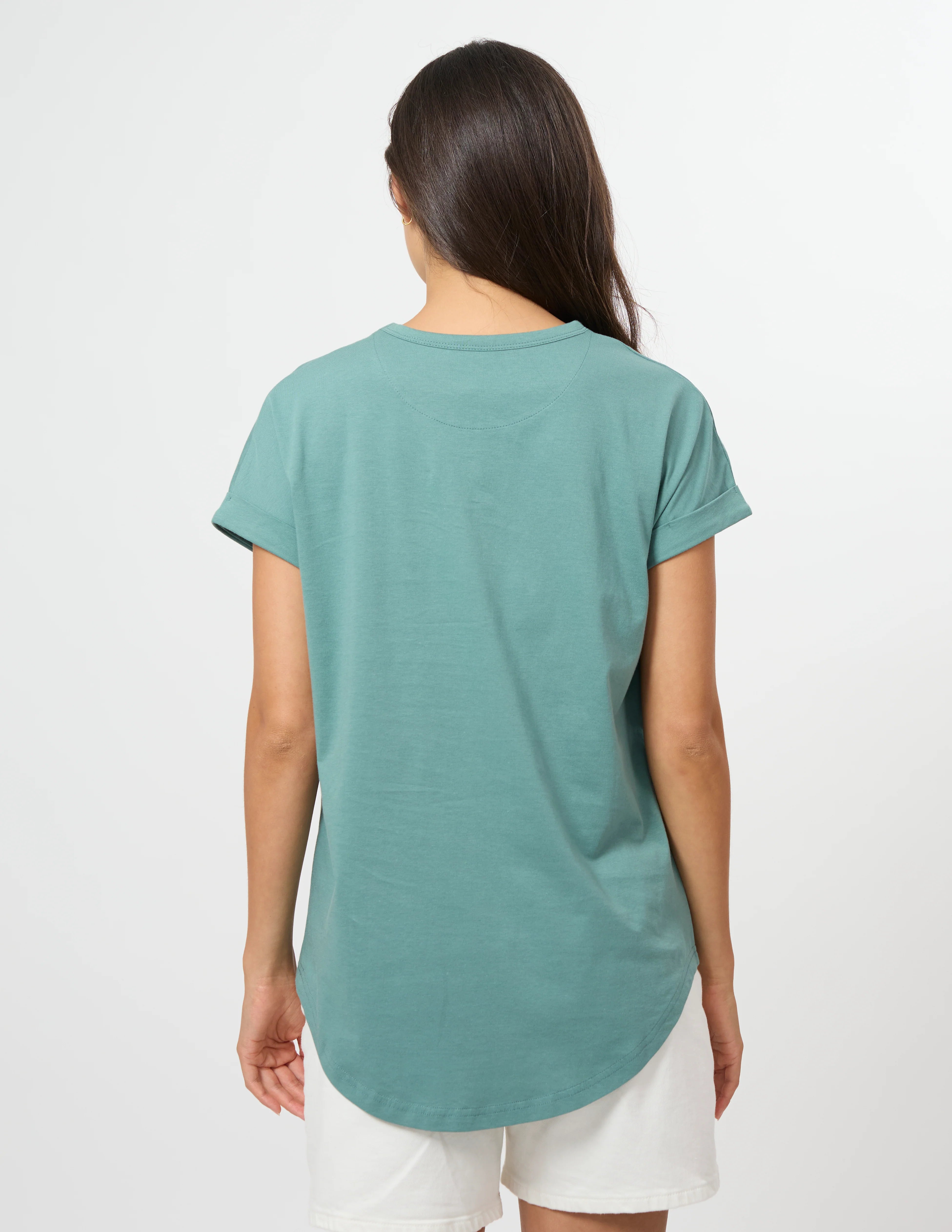 Soho Cuff Tee - Deep Sage Small Rotation