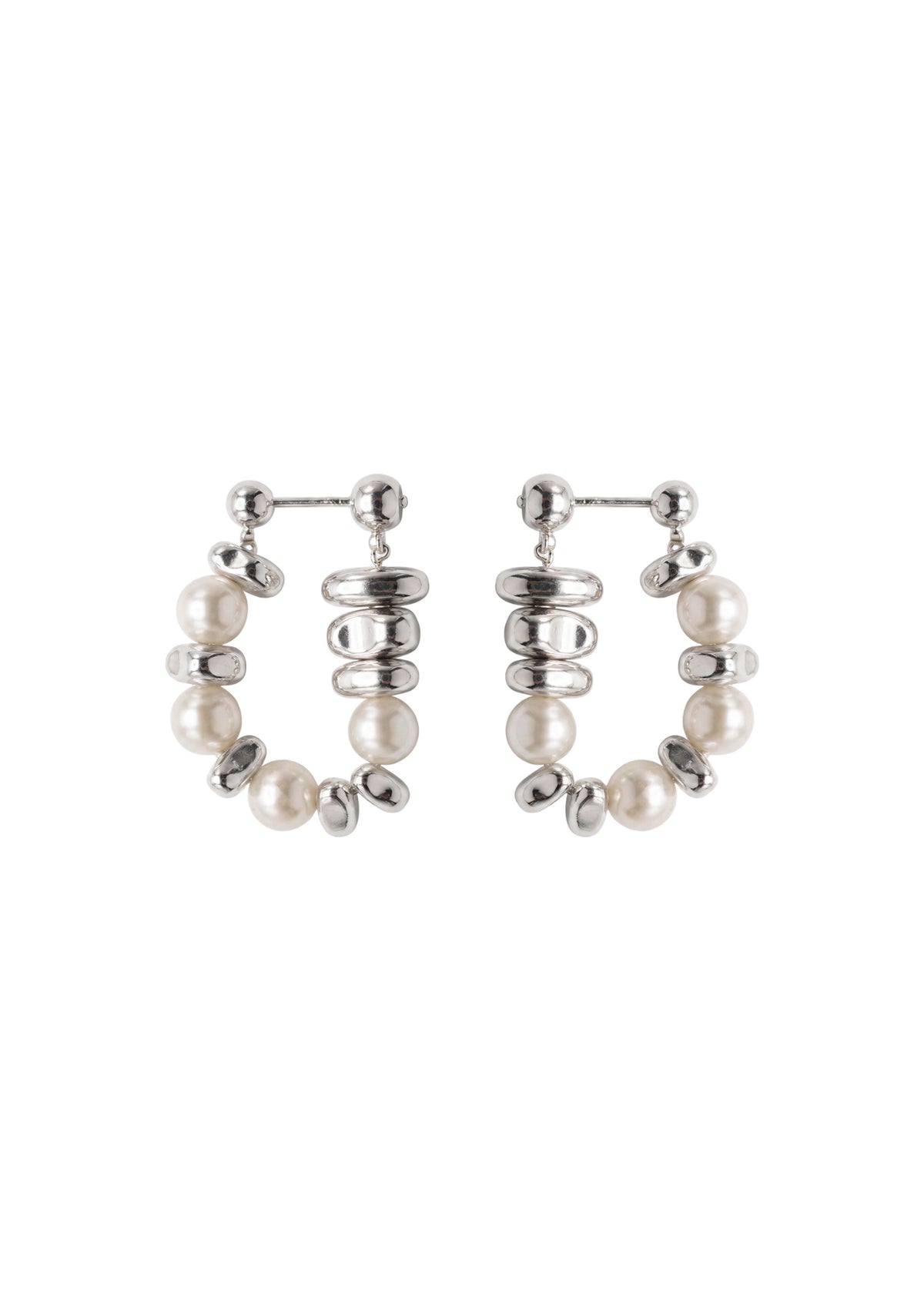 Eb + Ive Solara Earring - Silver / Pearl