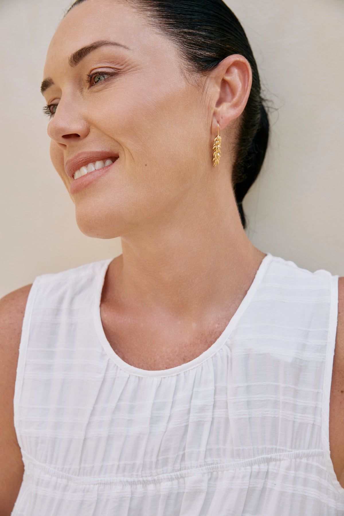 Eb + Ive Solara Earring - Gold Leaf