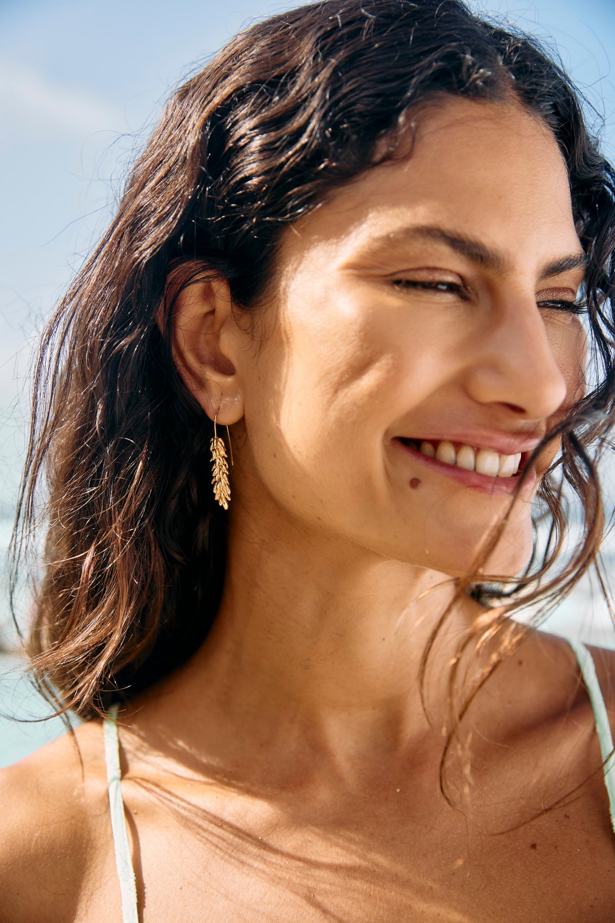 Eb + Ive Solara Earring - Gold Leaf