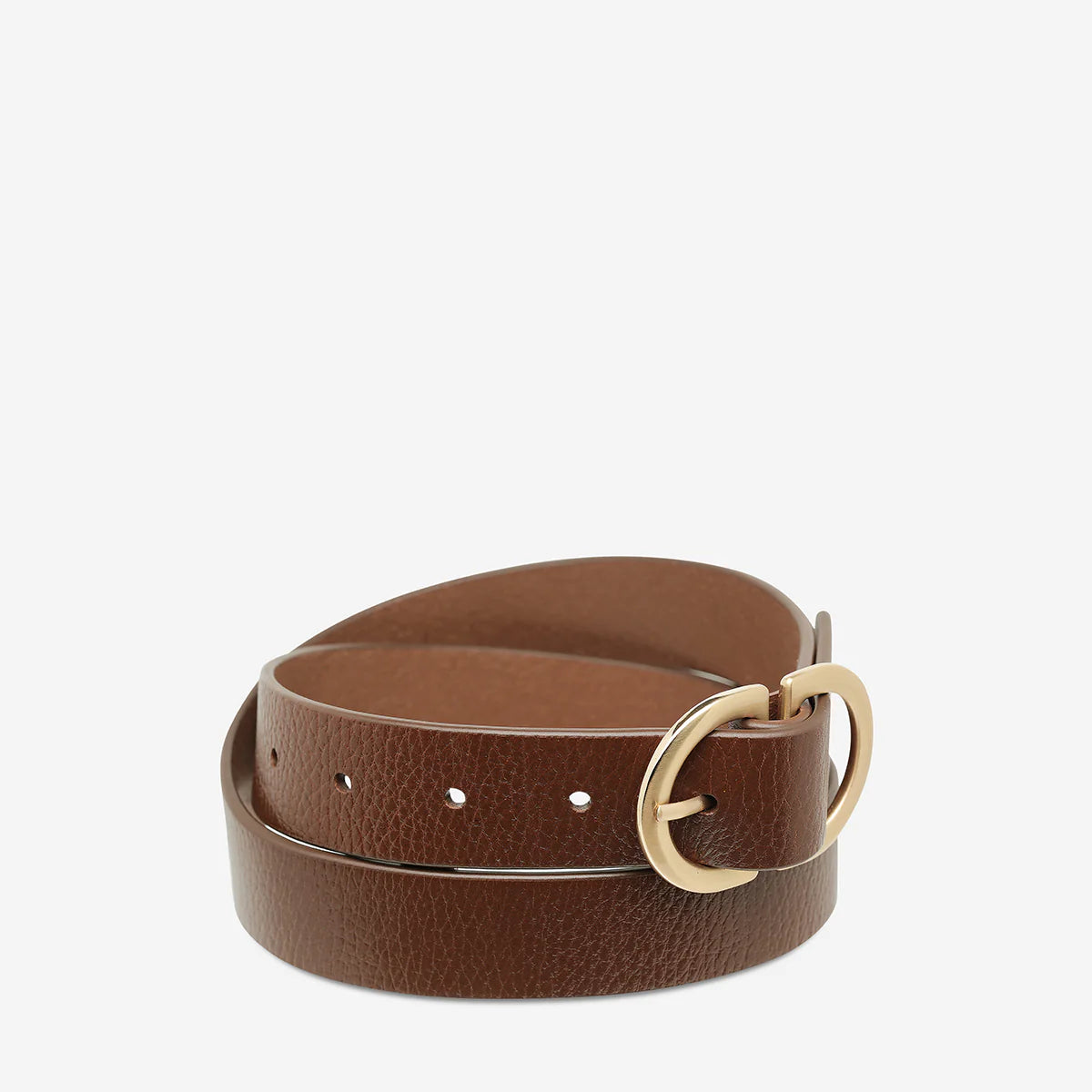 In Reverse Belt - Tan / Gold