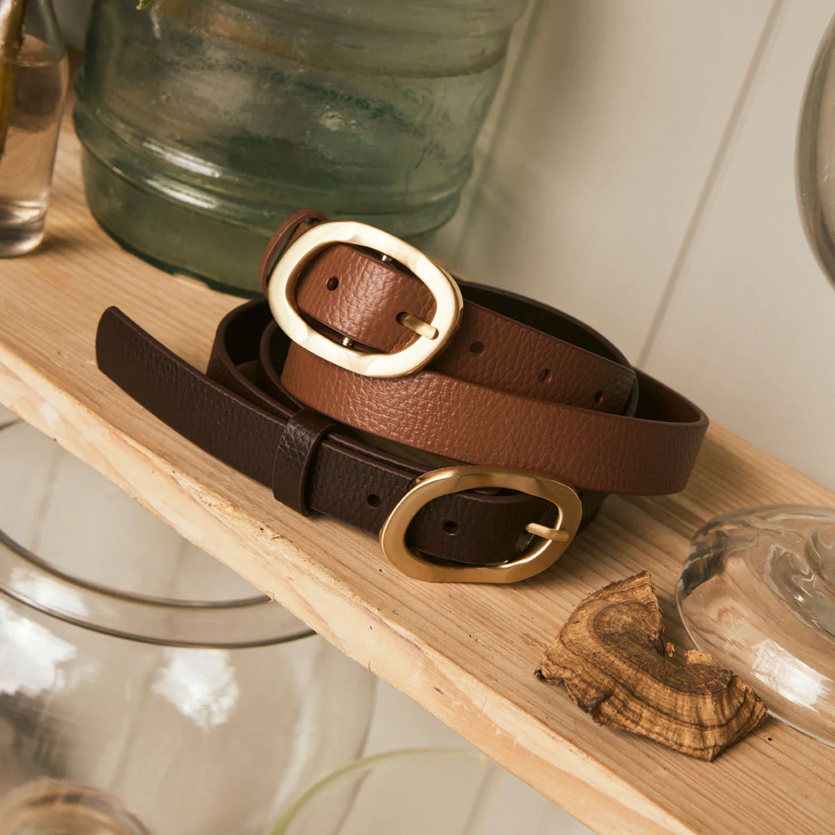 Nocturne Belt - Choc / Gold